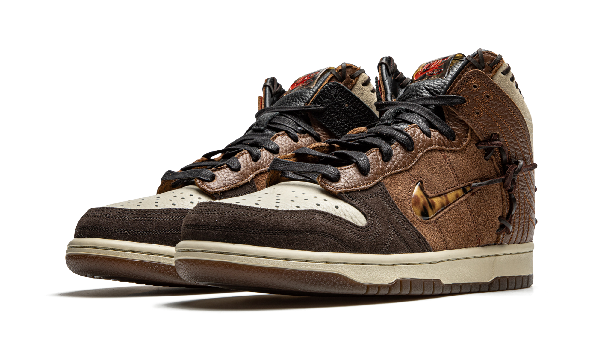 nike dunk high bodega legend fauna brown+CZ8125-200+diagnol left view