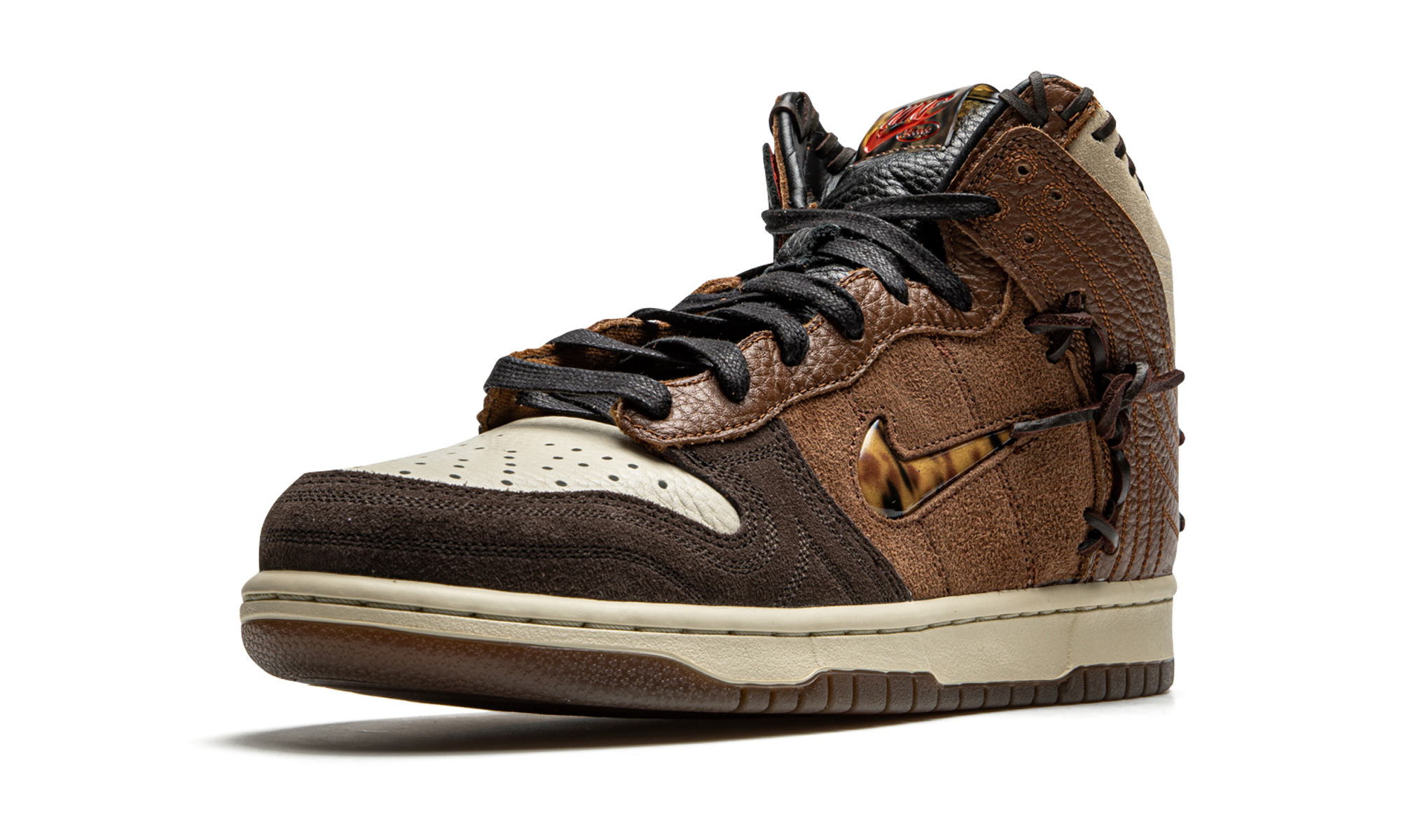 nike dunk high bodega legend fauna brown+CZ8125-200+left diagnol single view