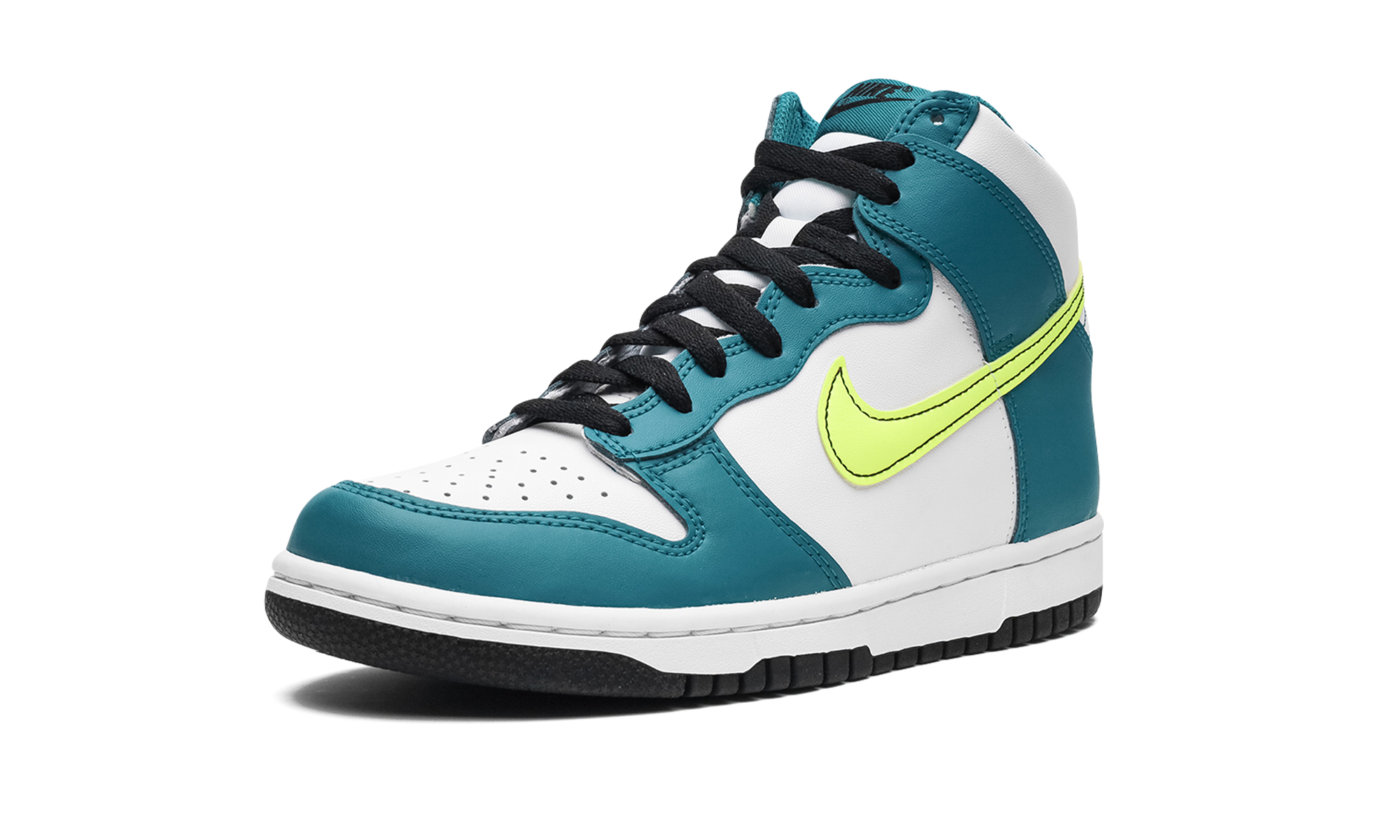 nike dunk high bright spruce volt gs+DB2179-109+left diagnol single view