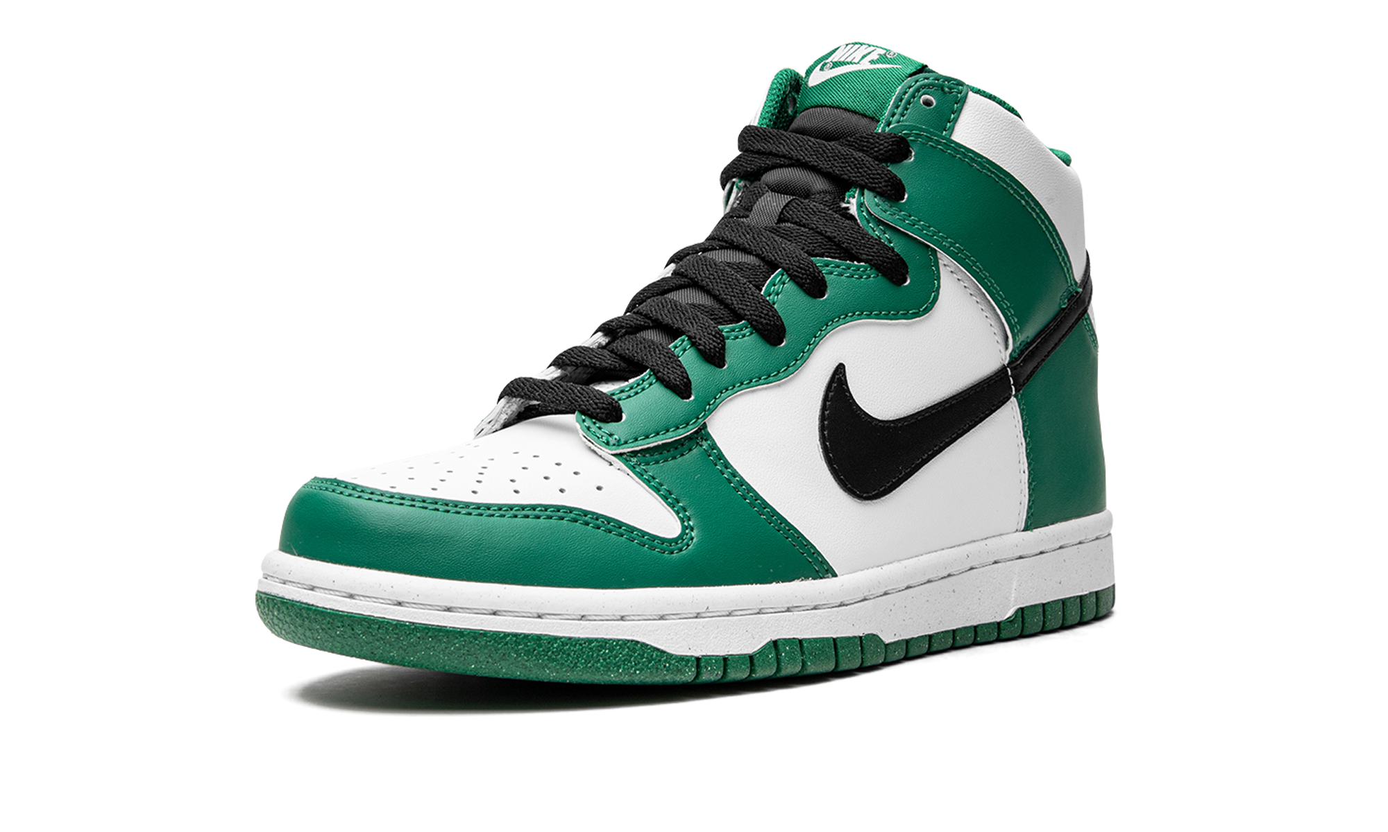 nike dunk high celtics gs+DR0527-300+left diagnol single view