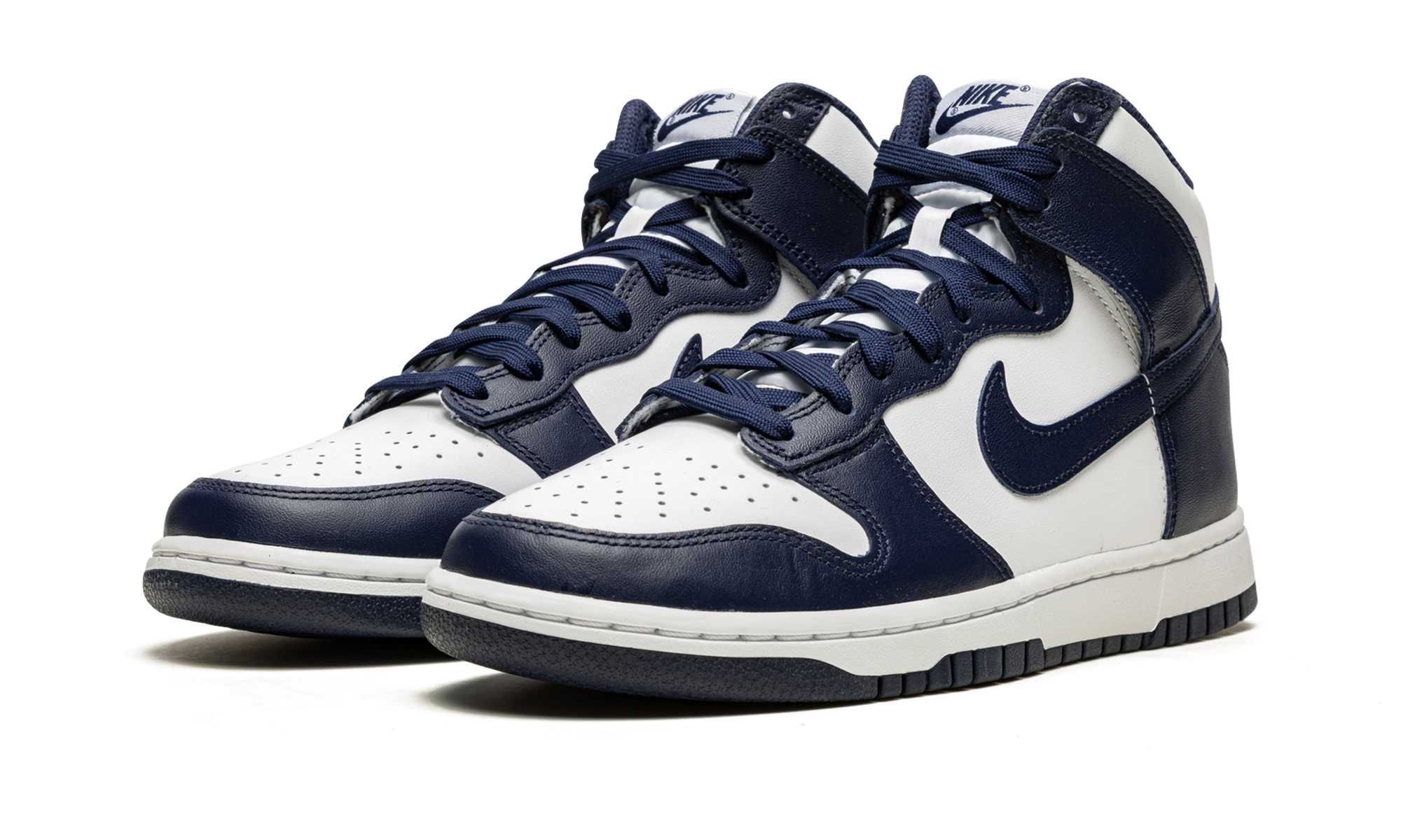 nike dunk high championship navy+DD1399-104+diagnol left view