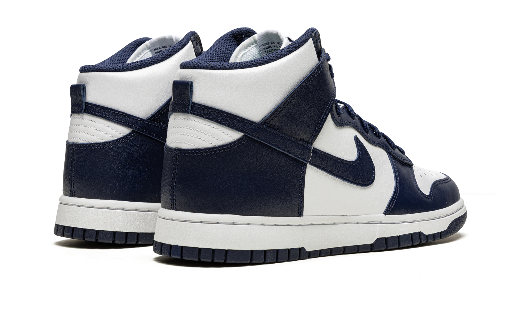 nike dunk high championship navy+DD1399-104+diagnol right behind view