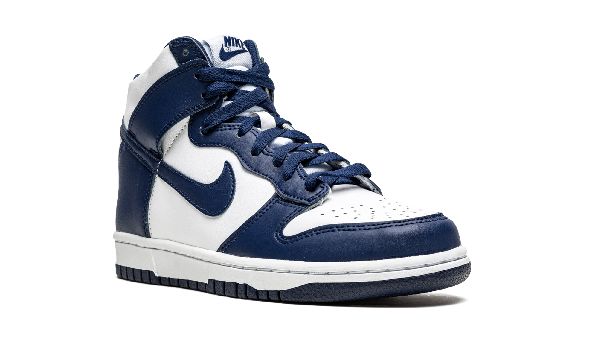 nike dunk high championship navy gs+DB2179-104+diagnol right view