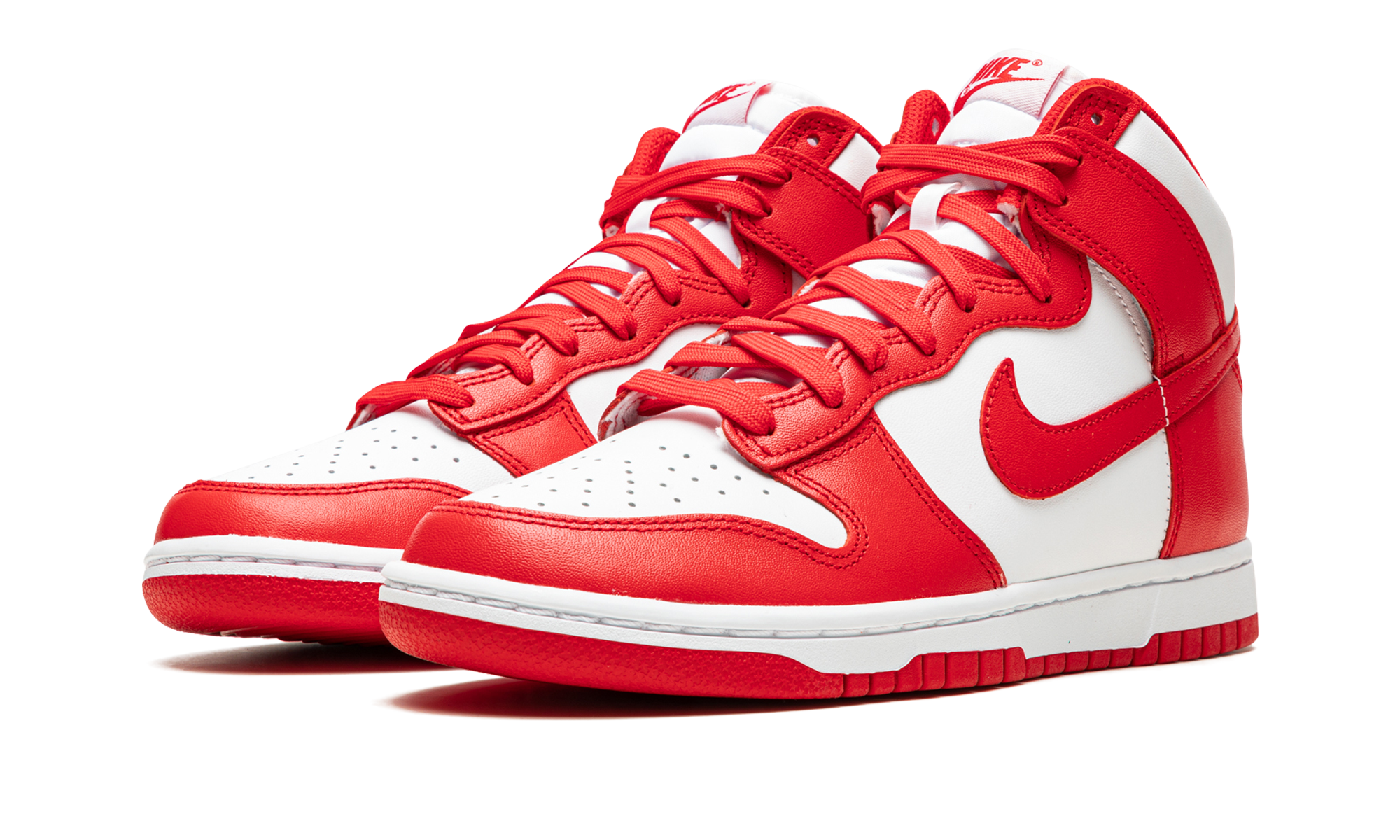 nike dunk high championship white red+DD1399-106+diagnol left view