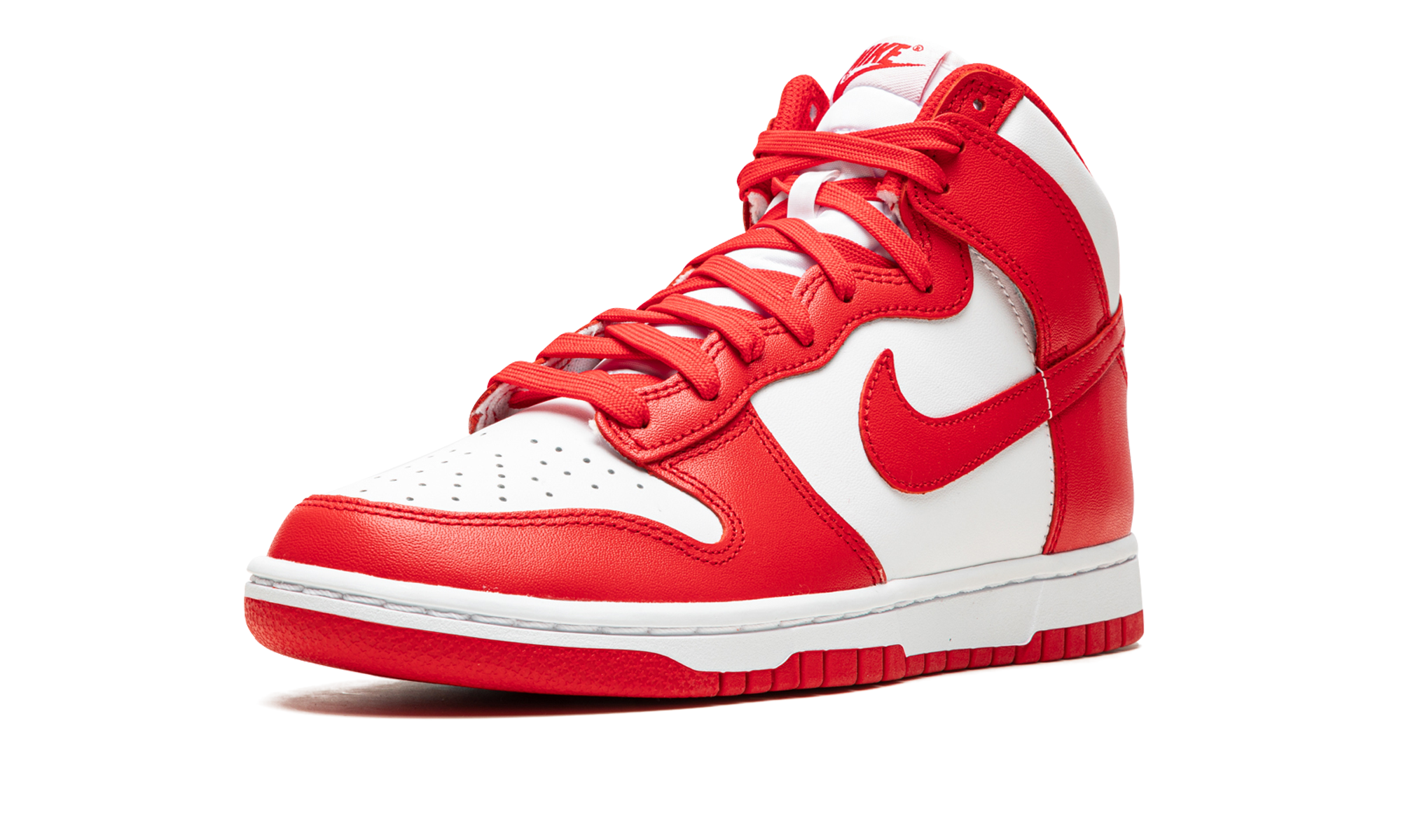 nike dunk high championship white red+DD1399-106+left diagnol single view