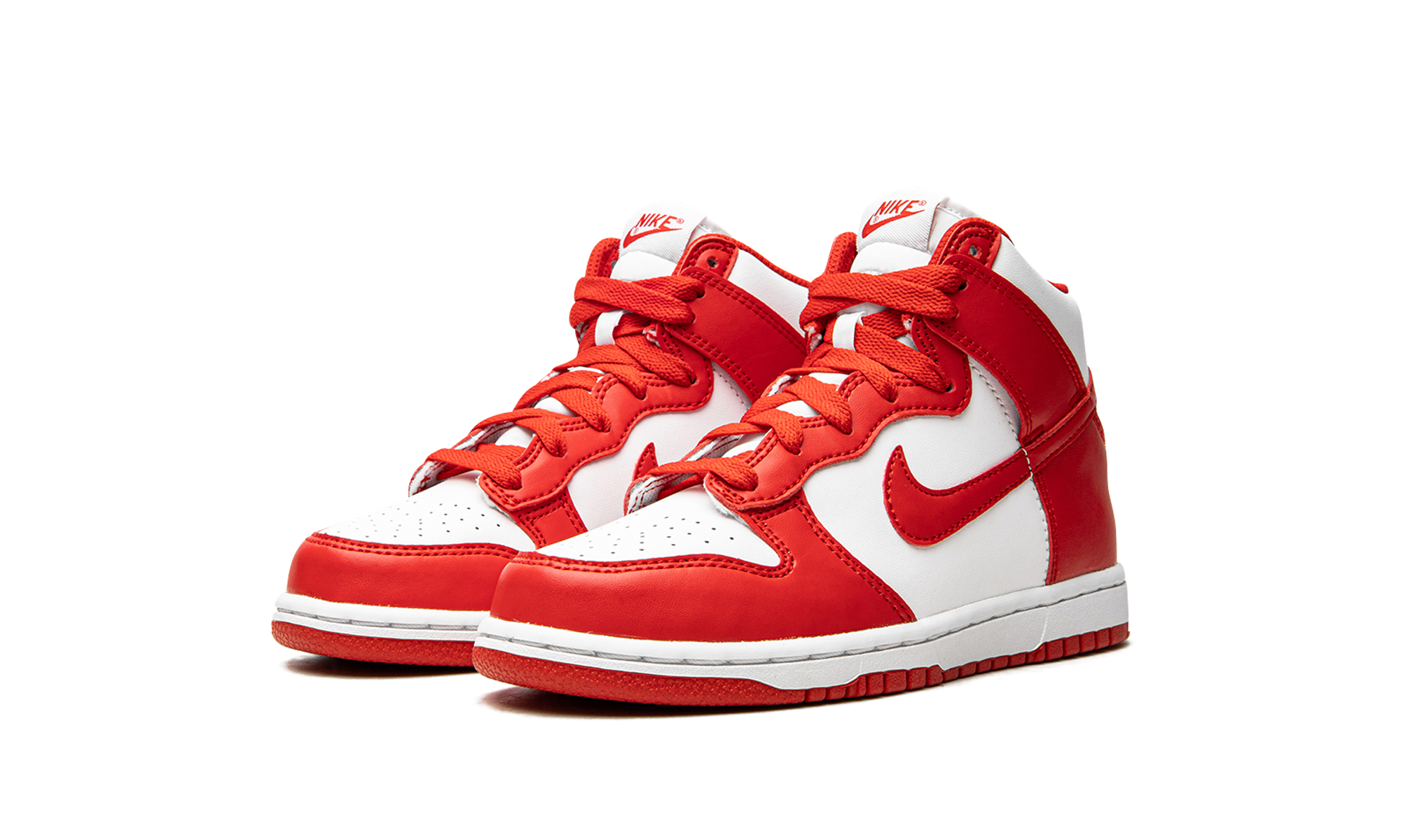 nike dunk high championship white red ps+DD2314-106+diagnol left view