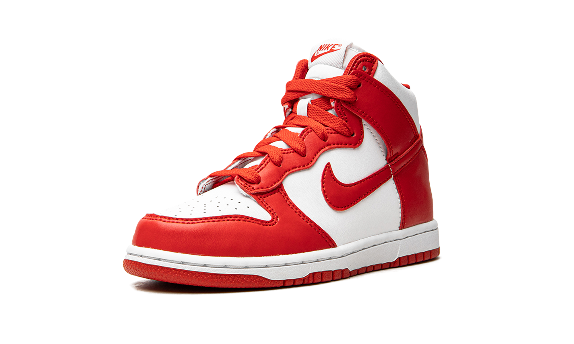 nike dunk high championship white red ps+DD2314-106+left diagnol single view
