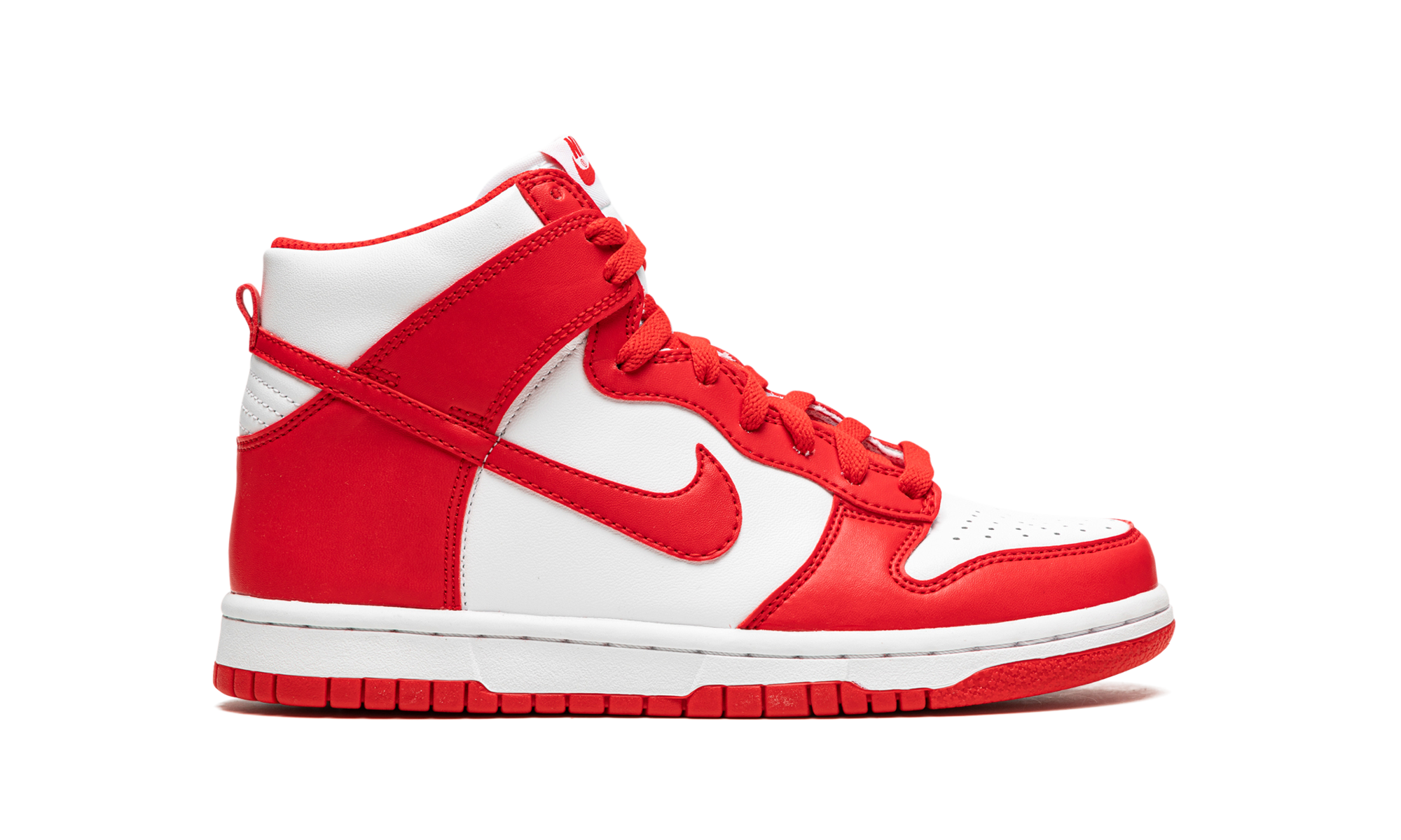 nike dunk high championship white red white tongue tag gs+DB2179-106+right view