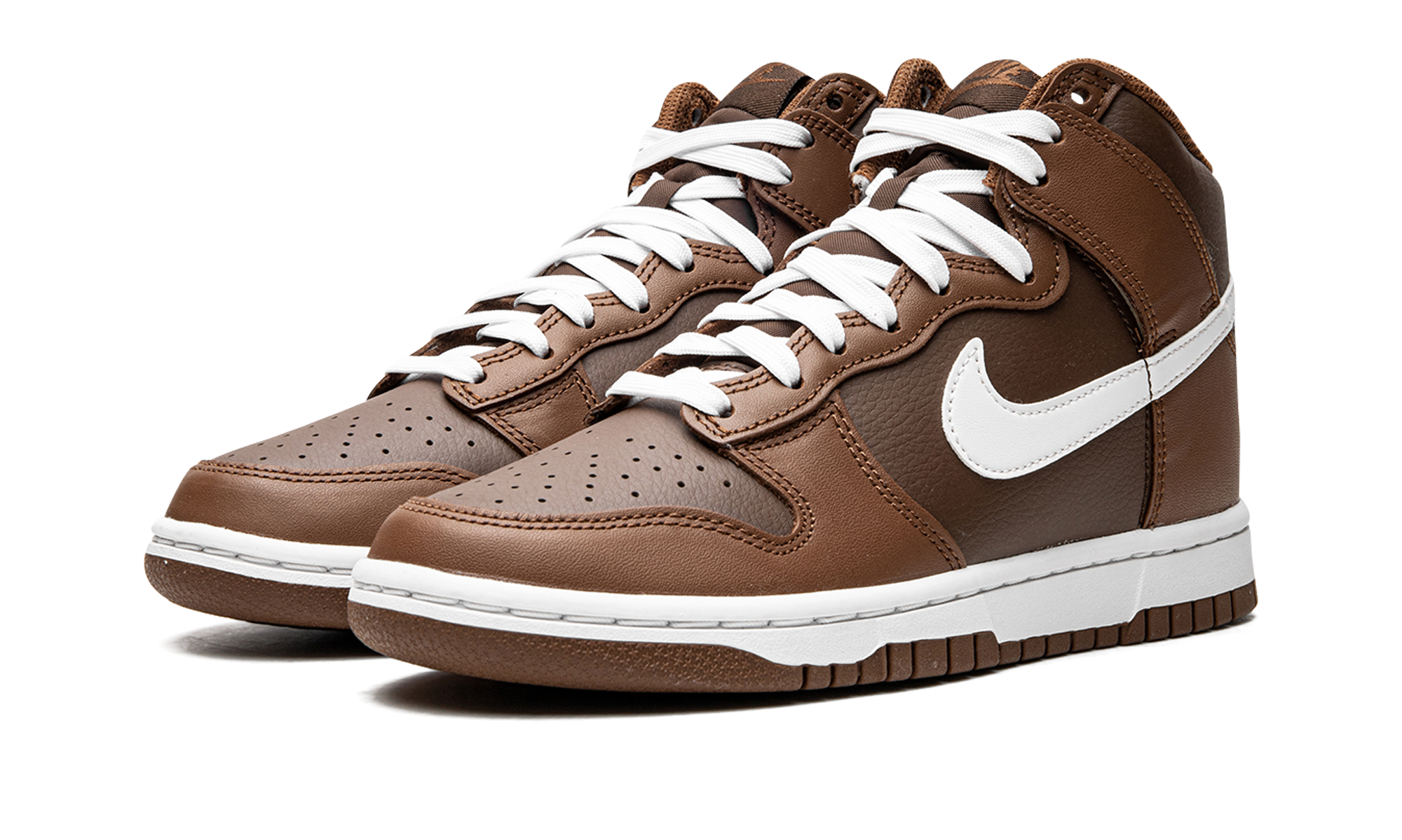 nike dunk high chocolate+DJ6189-200+diagnol left view