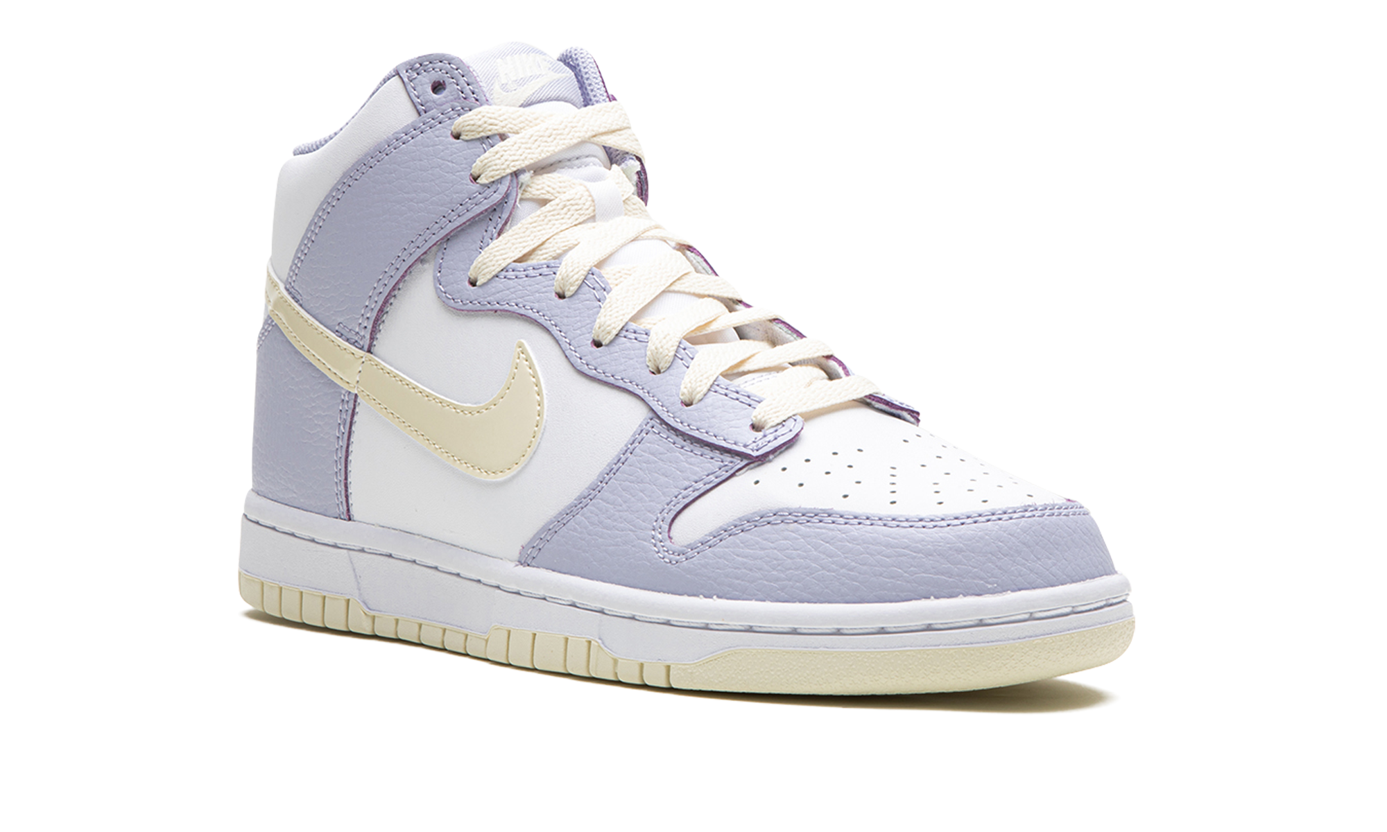 nike dunk high coconut milk oxygen purple women s+FN3504-100+diagnol right view
