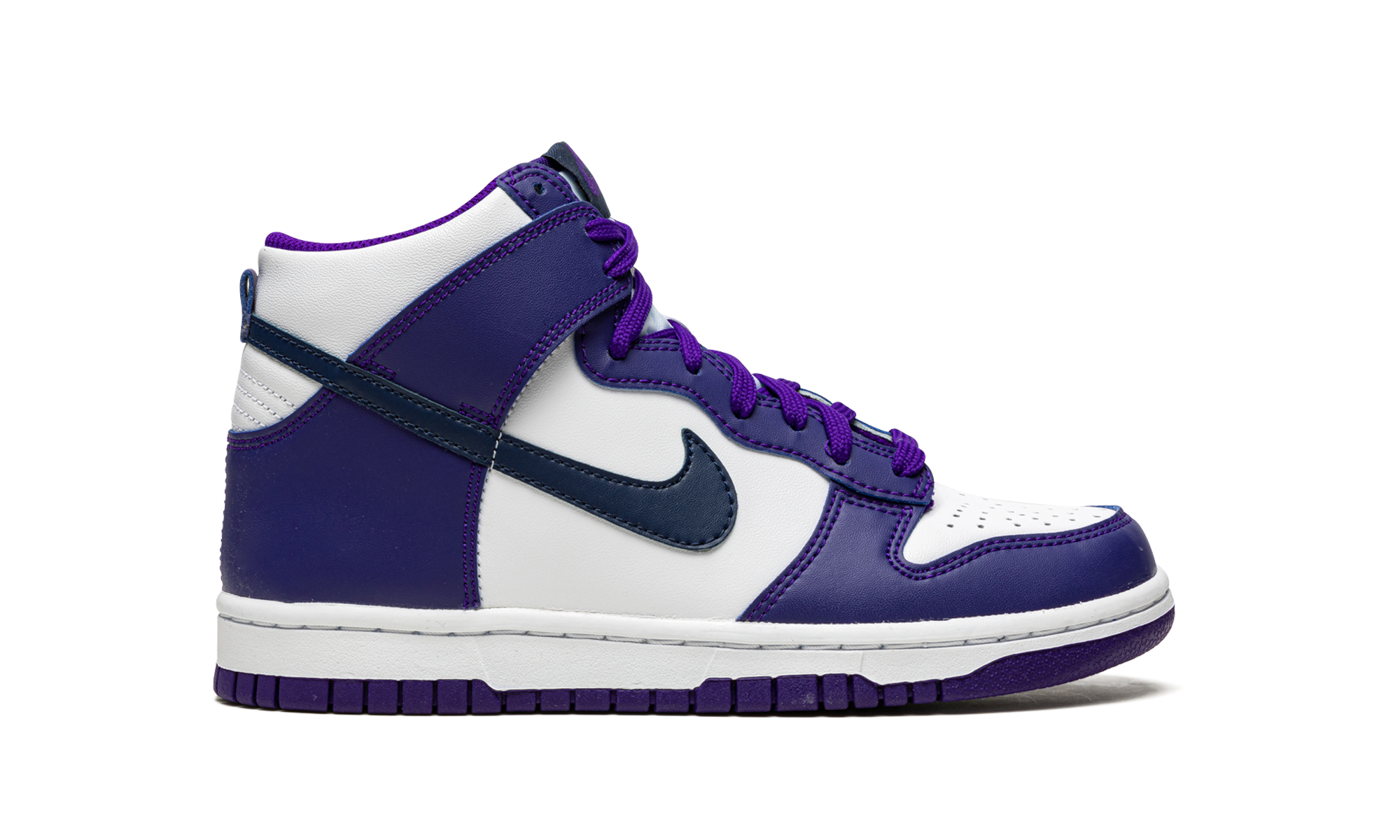 nike dunk high electro purple midnight navy gs+DH9751-100+right view