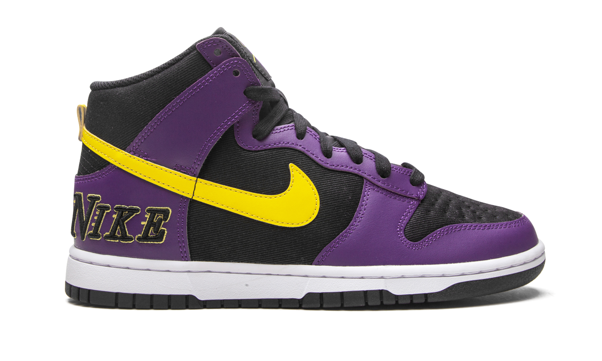 nike dunk high emb lakers+DH0642-001+right view