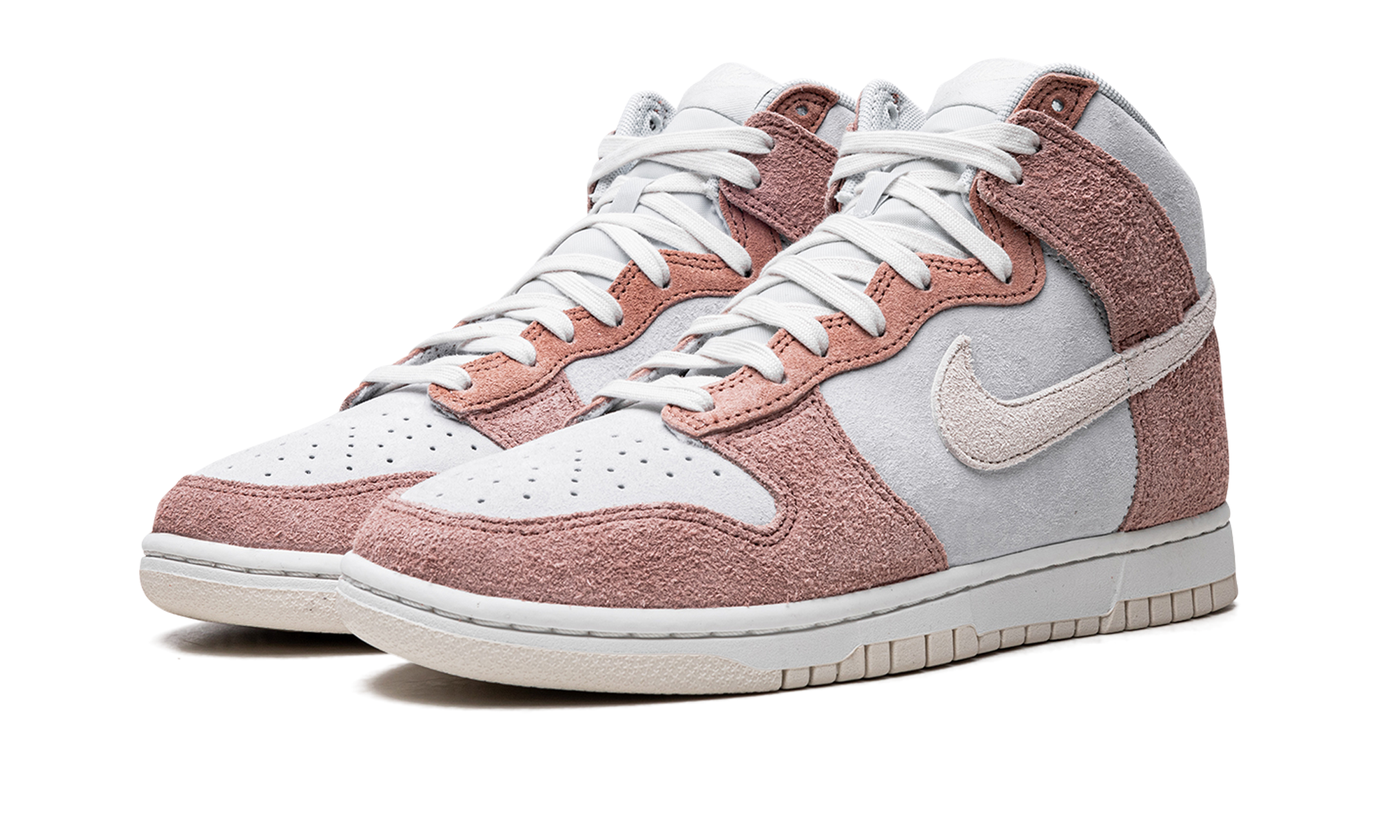 nike dunk high fossil rose+DH7576-400+diagnol left view
