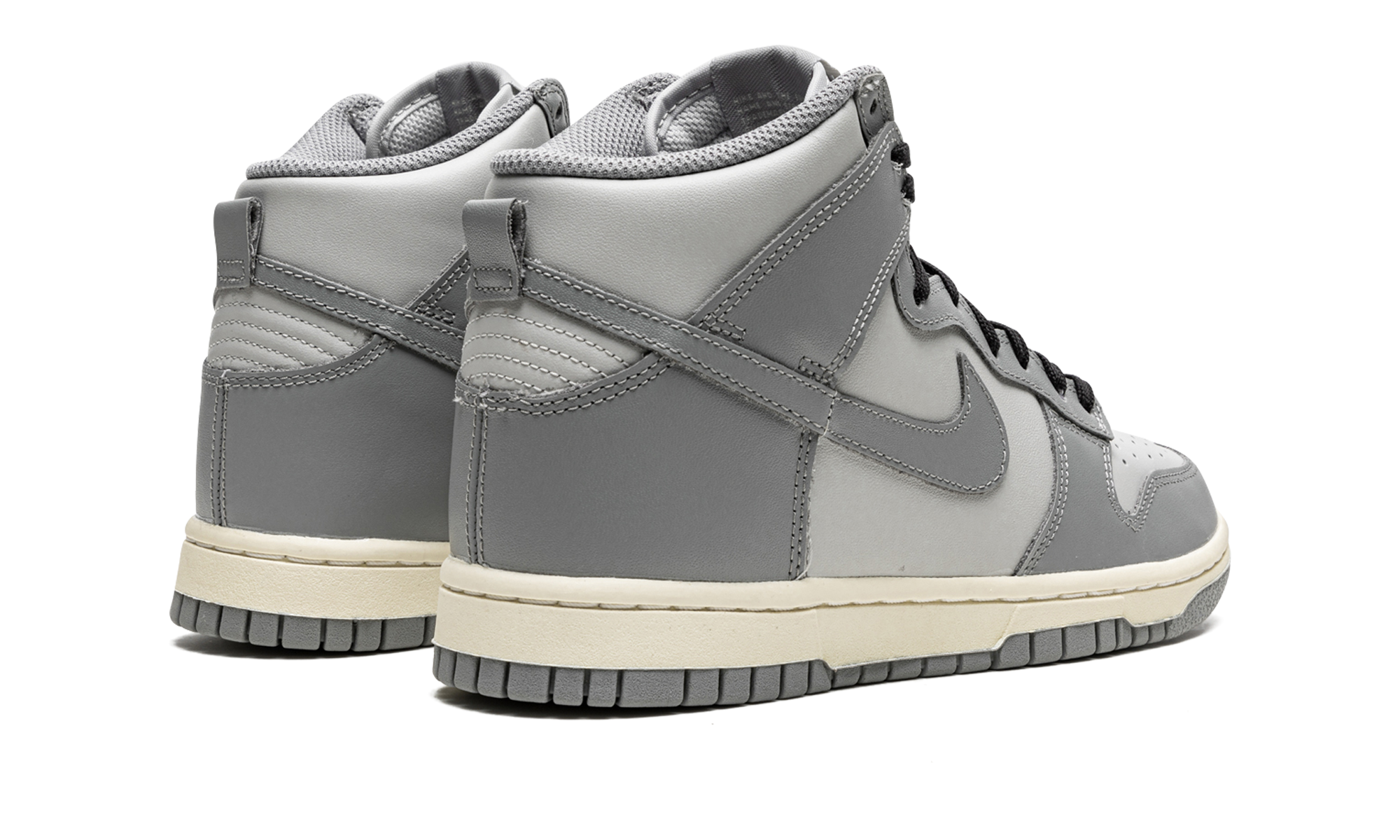 nike dunk high grey sail women s+DD1869-001+diagnol right behind view