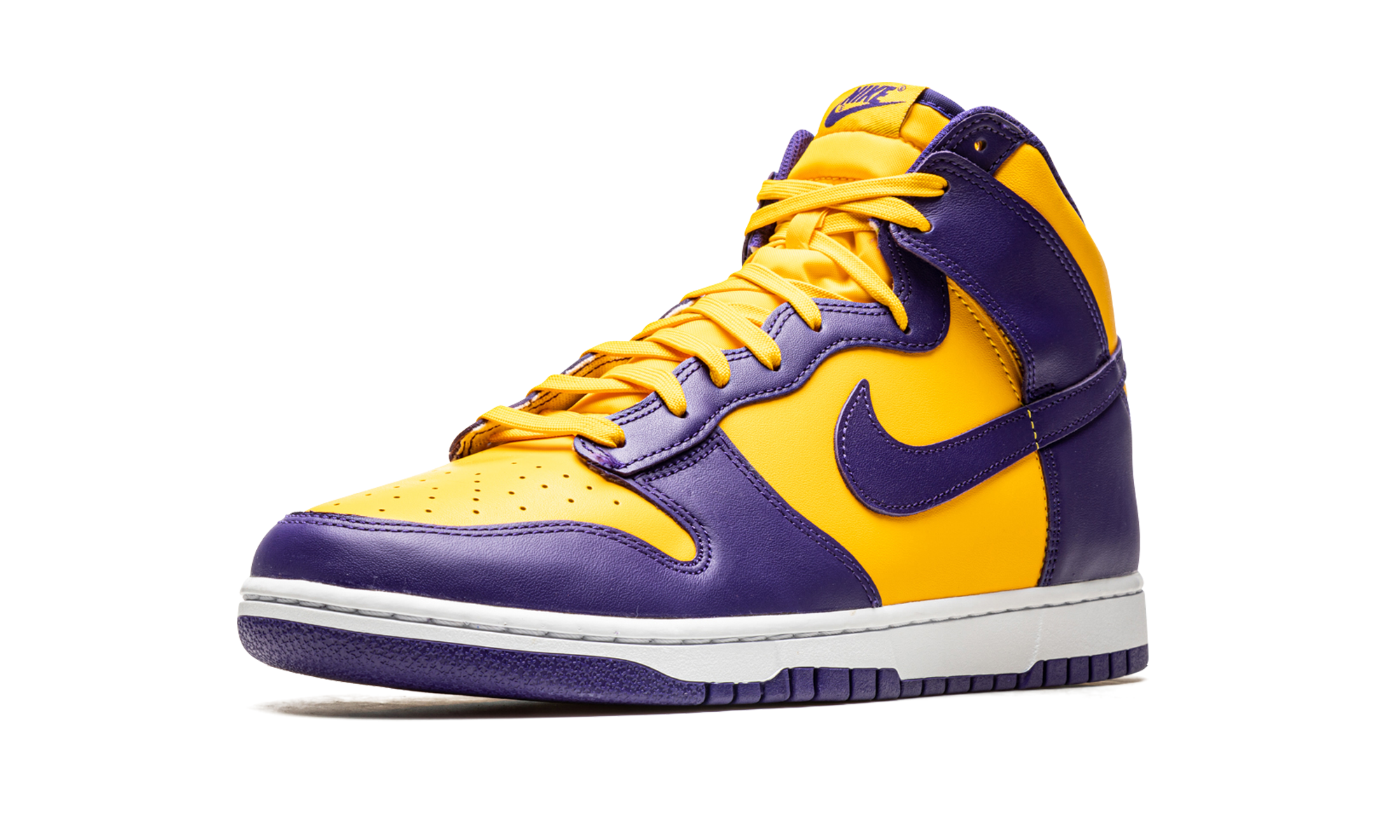 nike dunk high lakers+DD1399-500+left diagnol single view