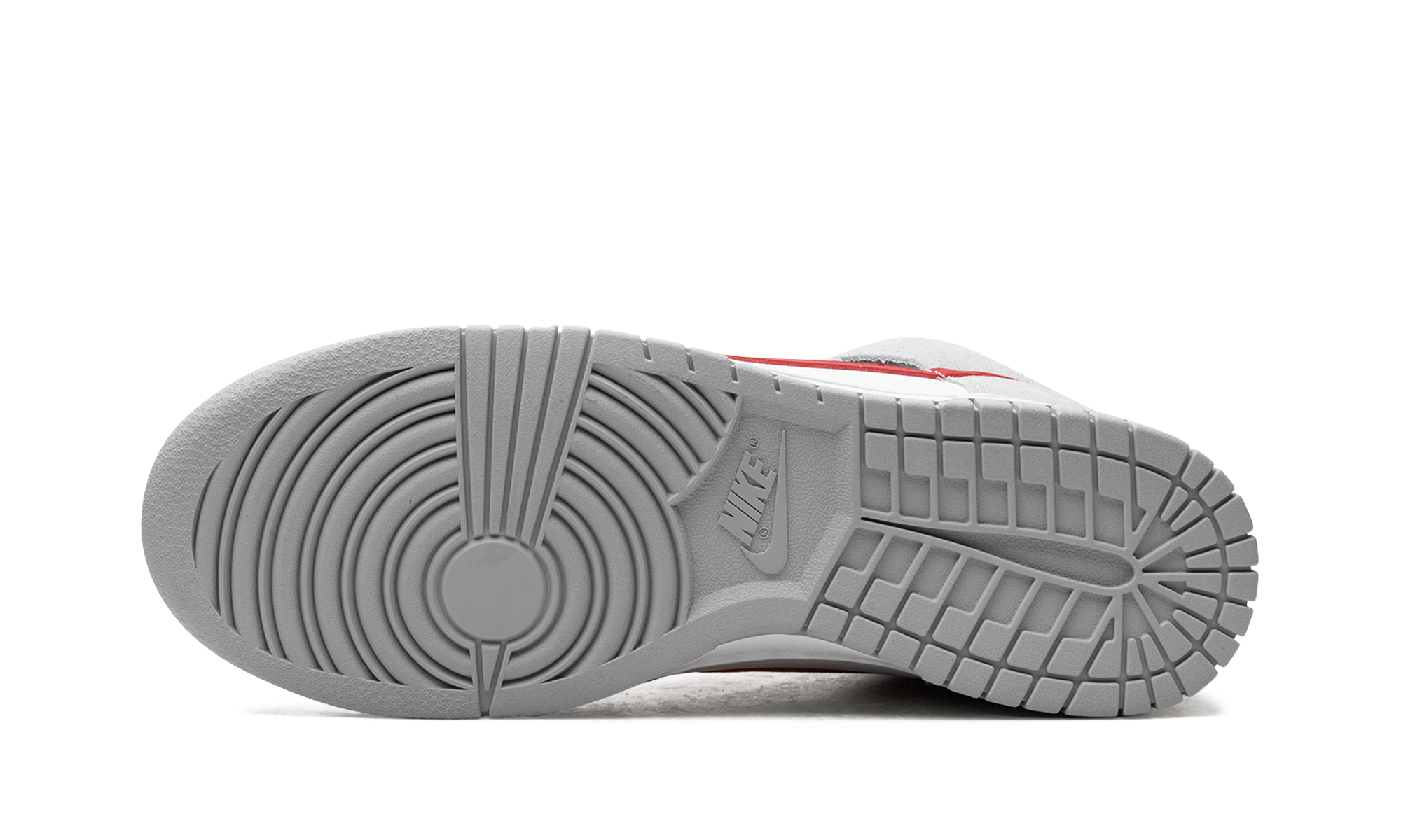 nike dunk high light smoke grey gym red+DJ6152-001+bottom view