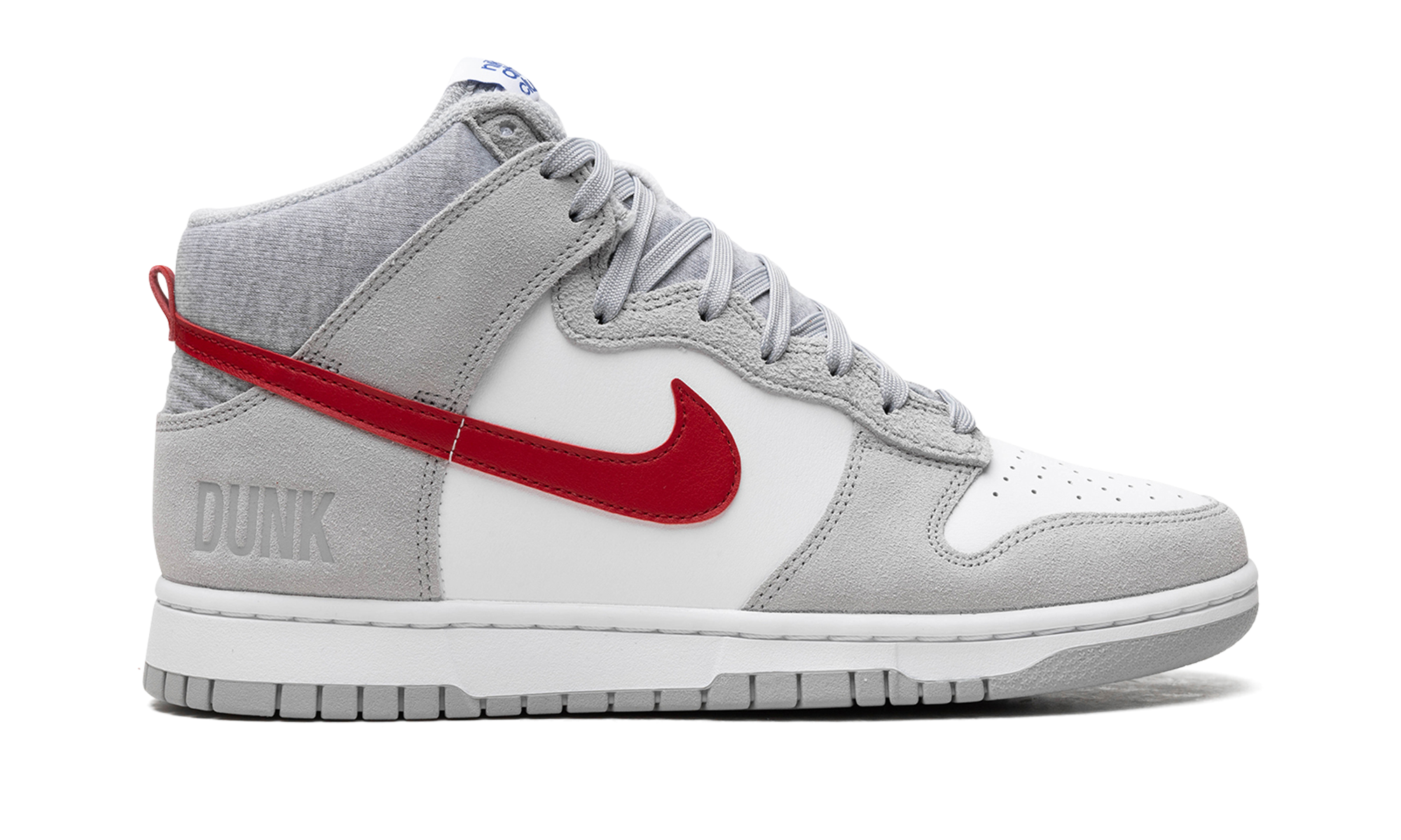 nike dunk high light smoke grey gym red+DJ6152-001+right view
