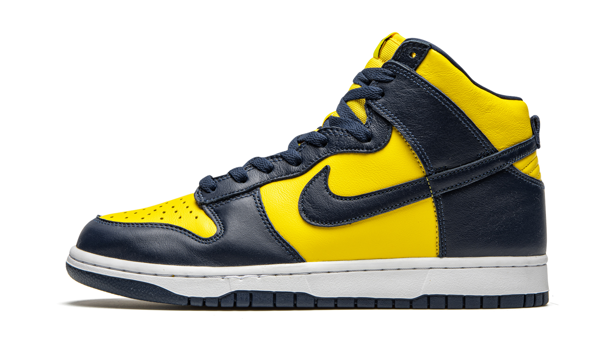 nike dunk high michigan 2020+CZ8149-700+diagnol right view 1