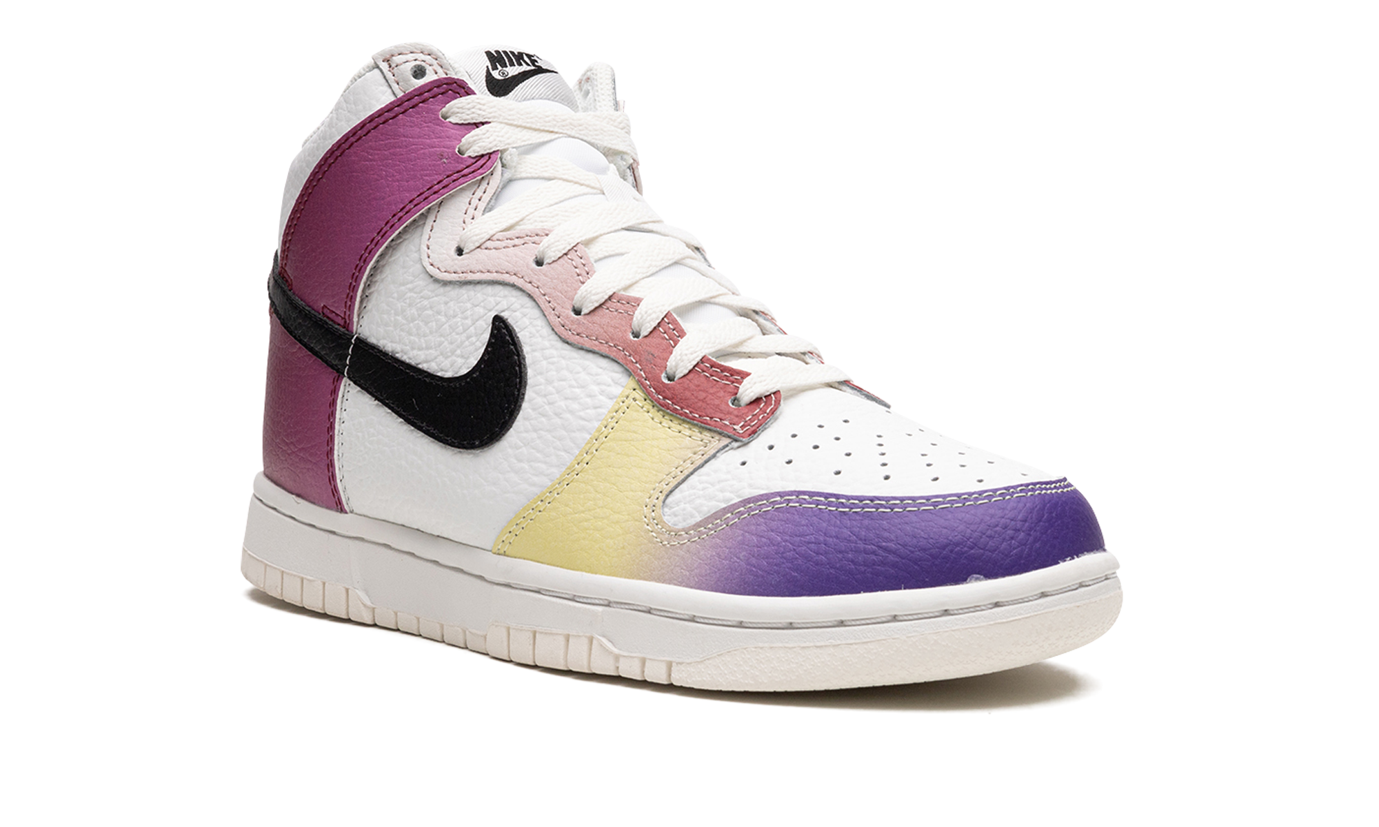 nike dunk high multi color gradient women s+FD0802-100+diagnol right view