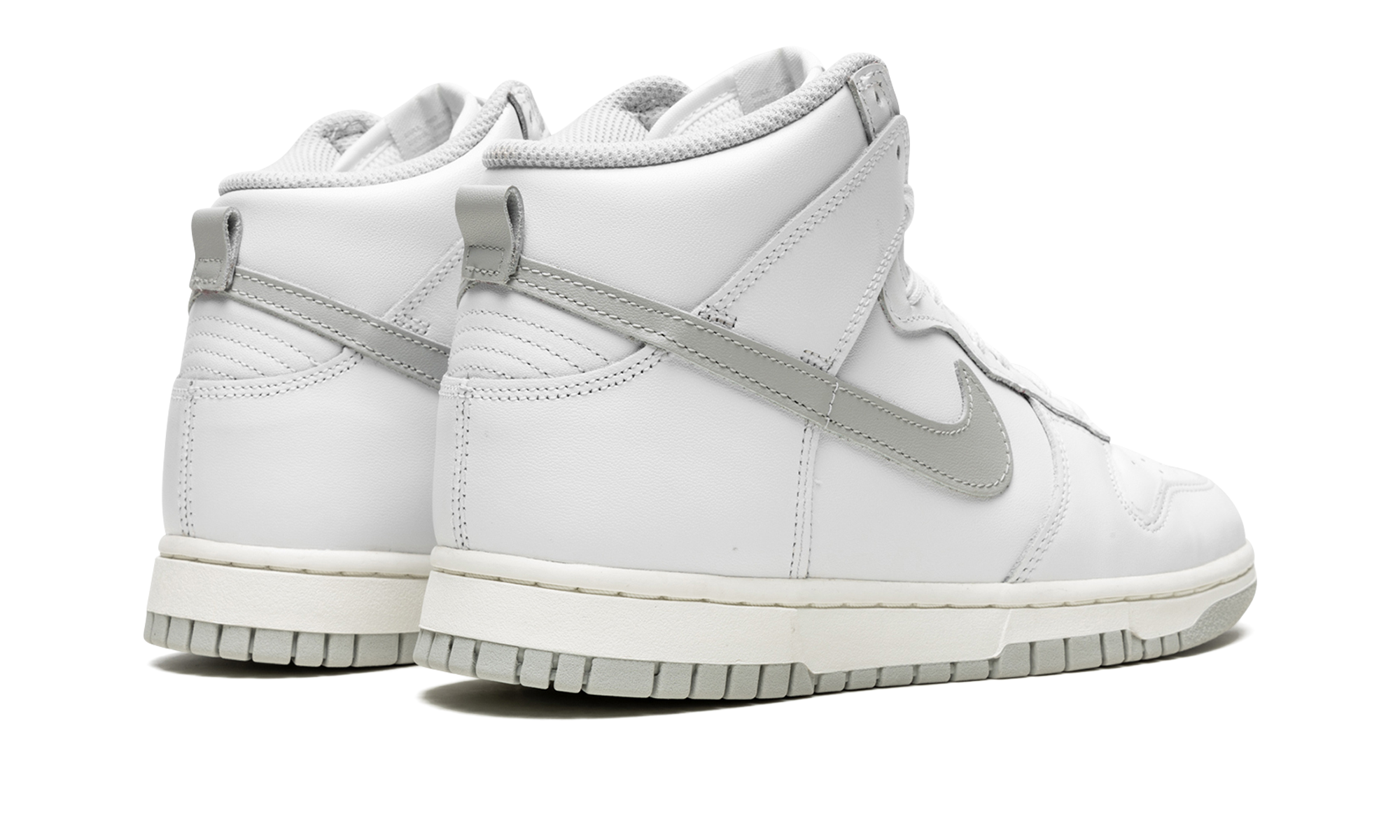nike dunk high neutral grey women s+DD1869-111+diagnol right behind view