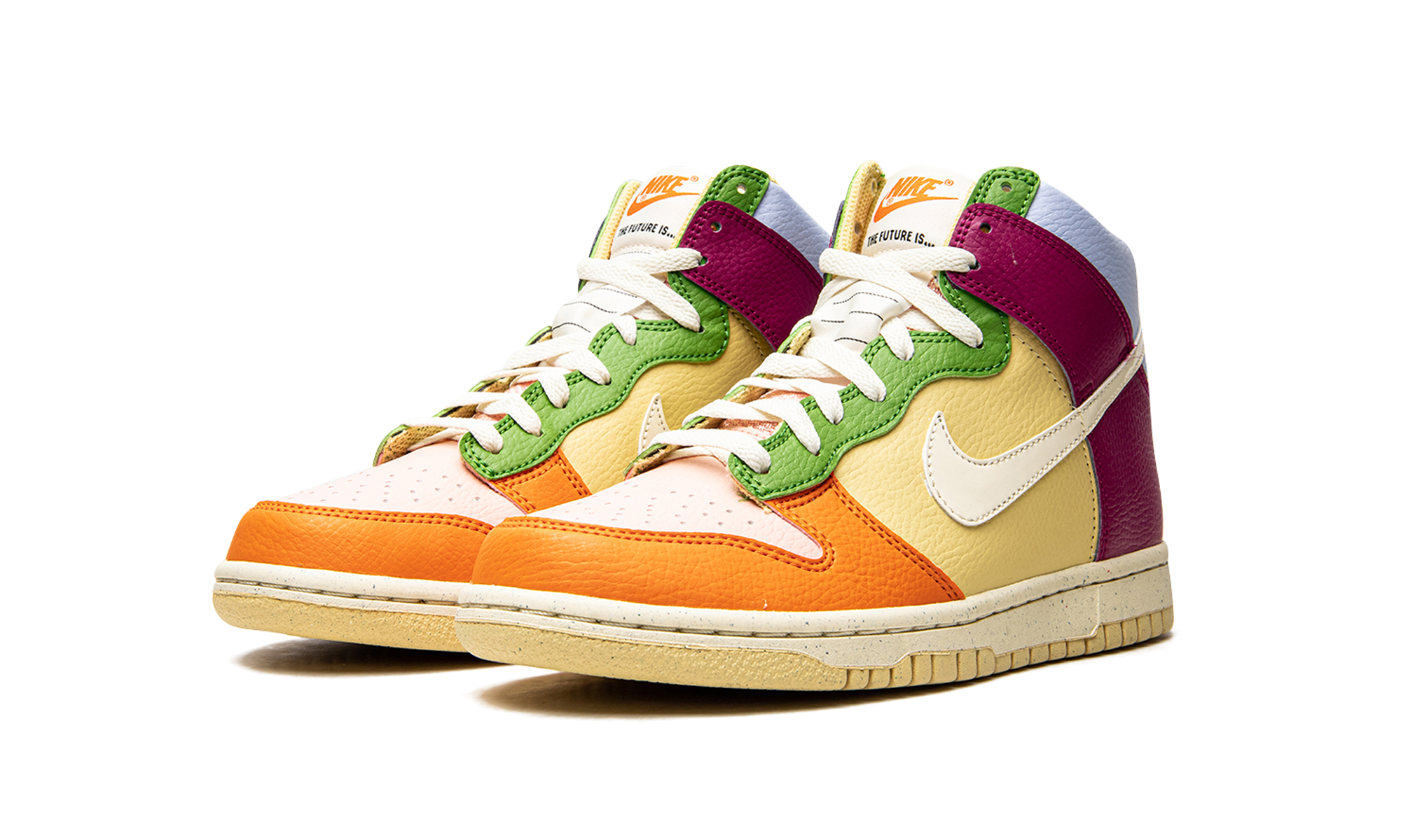 nike dunk high next nature international day of the girl gs+DZ5638-500+diagnol left view