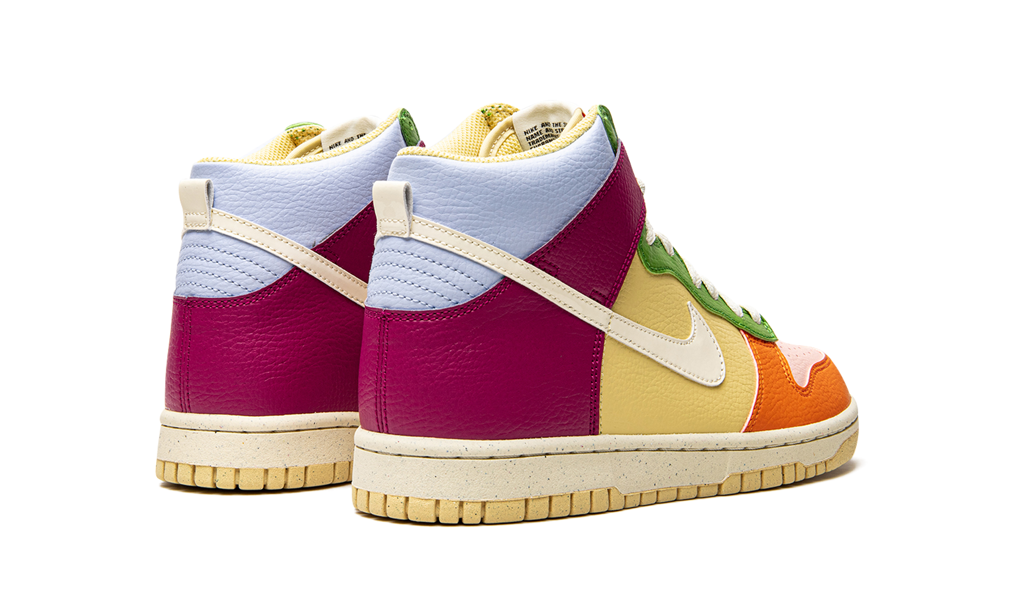 nike dunk high next nature international day of the girl gs+DZ5638-500+diagnol right behind view