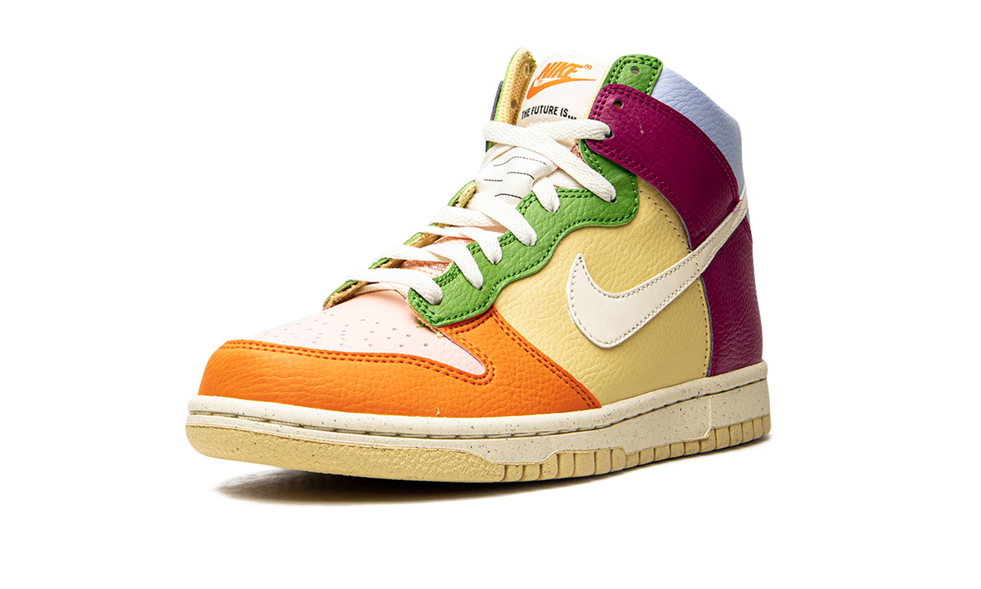 nike dunk high next nature international day of the girl gs+DZ5638-500+left diagnol single view
