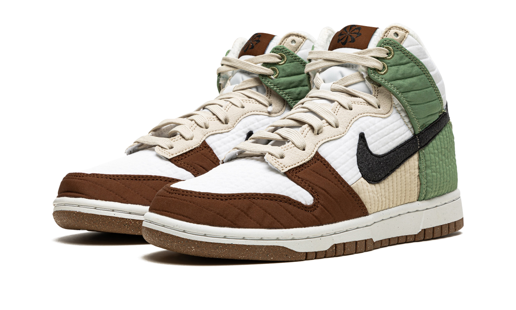 nike dunk high next nature summit white women s+DN9909-100+diagnol left view