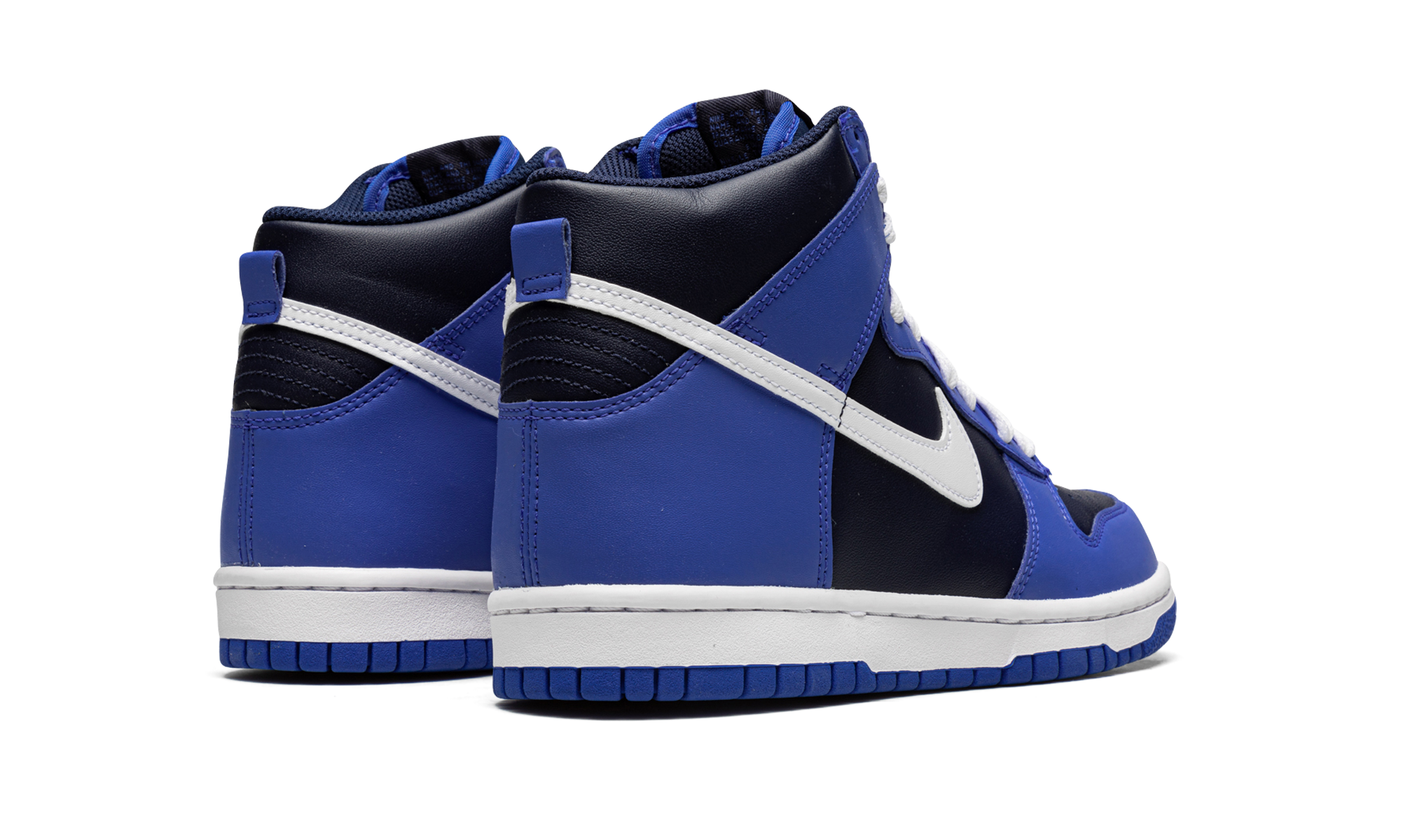 nike dunk high obsidian gs+DB2179-400+diagnol right behind view
