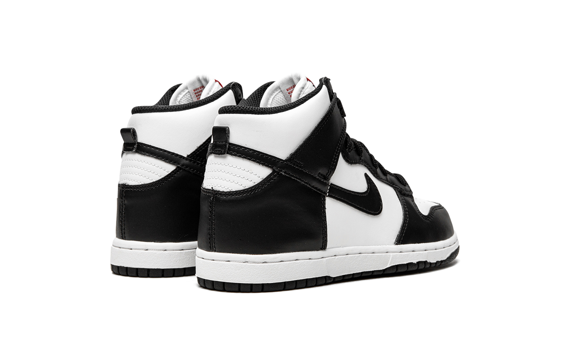 nike dunk high panda 2021 ps+DD2314-103+diagnol right behind view