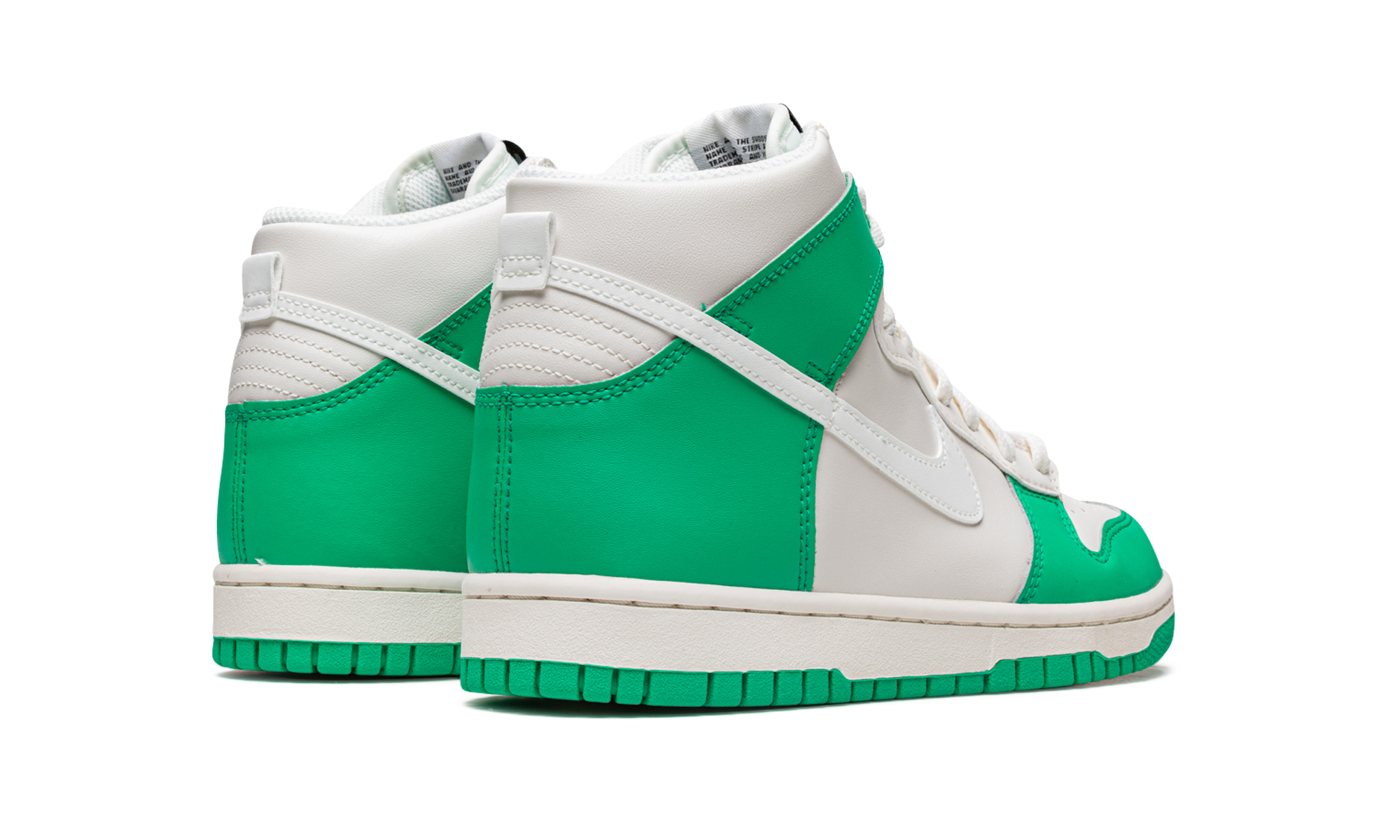 nike dunk high phantom stadium green gs+DB2179-002+diagnol right behind view