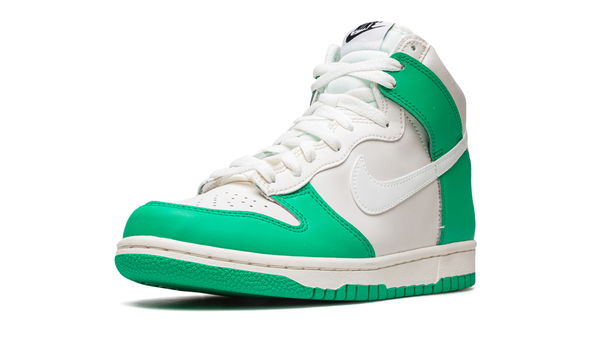 nike dunk high phantom stadium green gs+DB2179-002+left diagnol single view