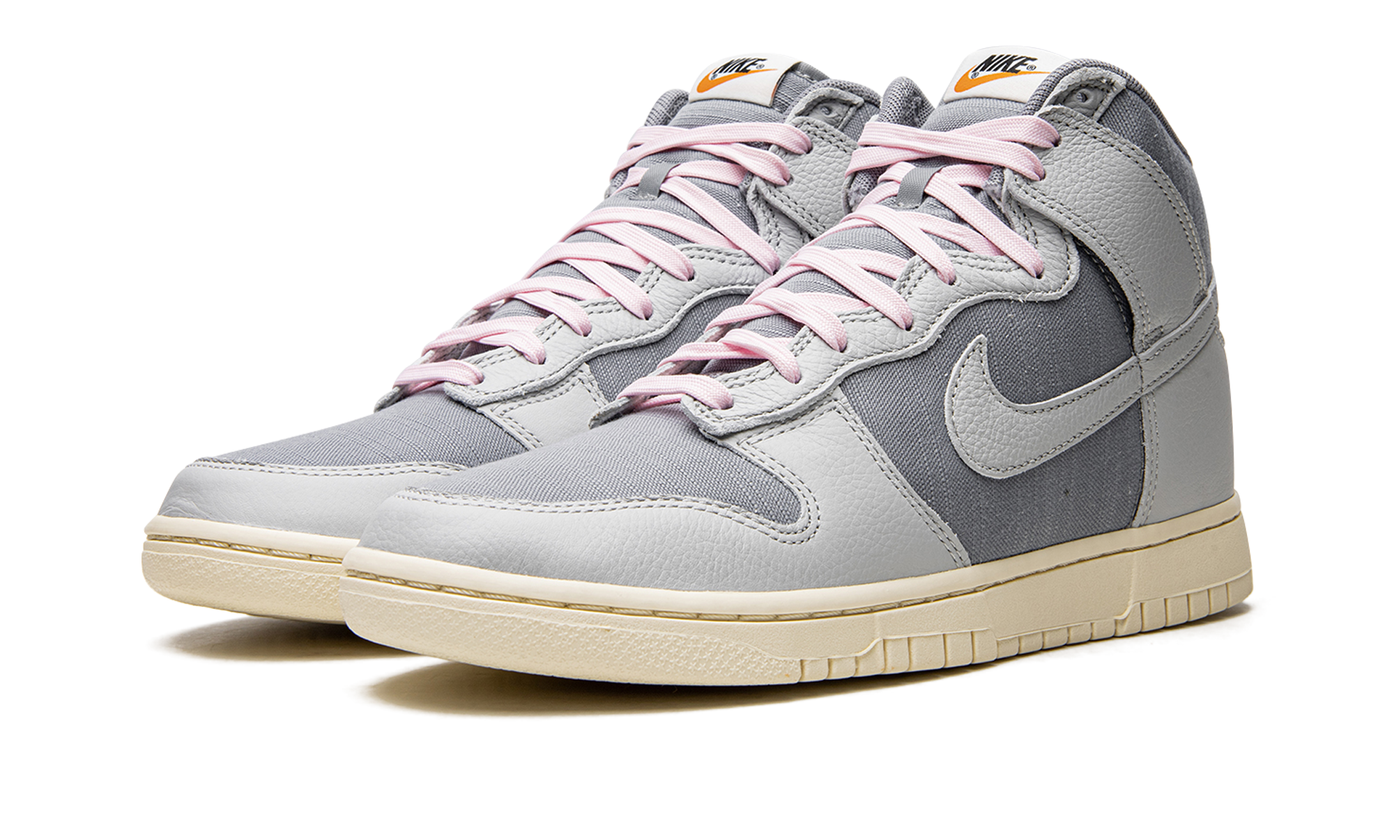 nike dunk high premium certified fresh particle grey+DQ8800-001+diagnol left view