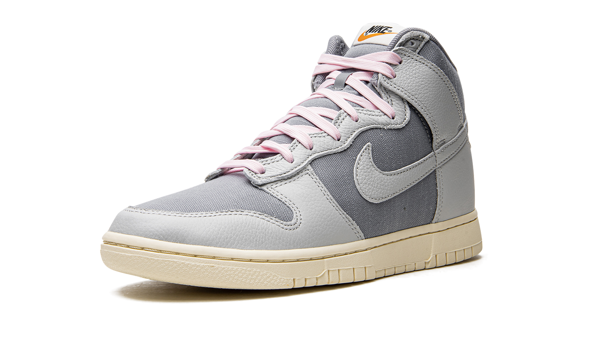 nike dunk high premium certified fresh particle grey+DQ8800-001+left diagnol single view
