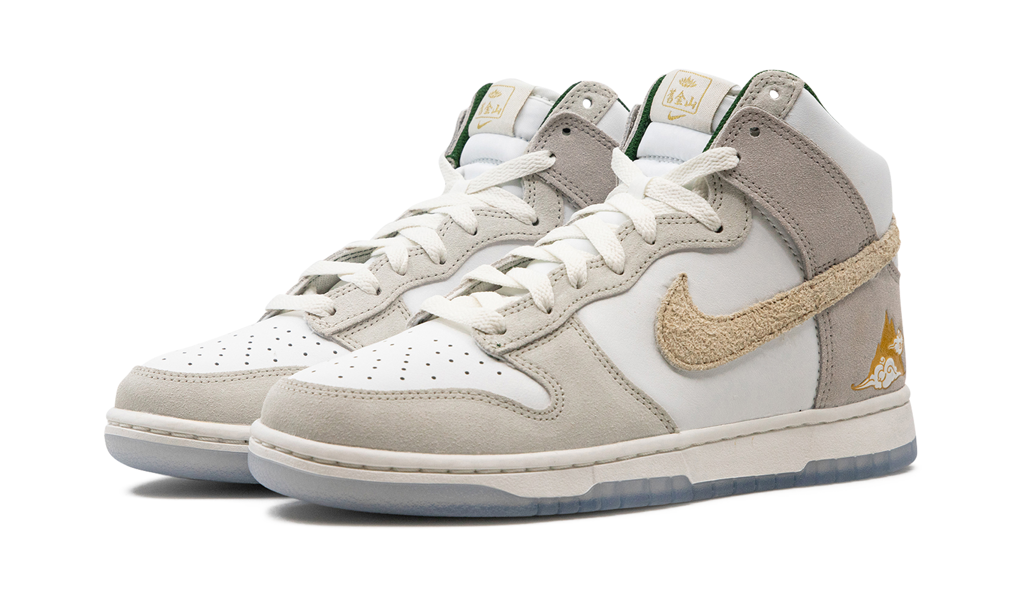 nike dunk high premium san francisco chinatown gold mountain special box+FD0776-100+diagnol left view