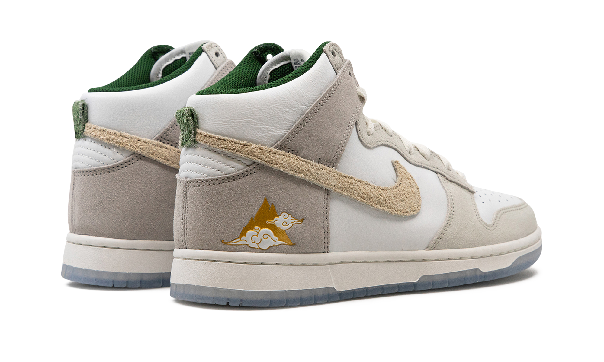 nike dunk high premium san francisco chinatown gold mountain special box+FD0776-100+diagnol right behind view