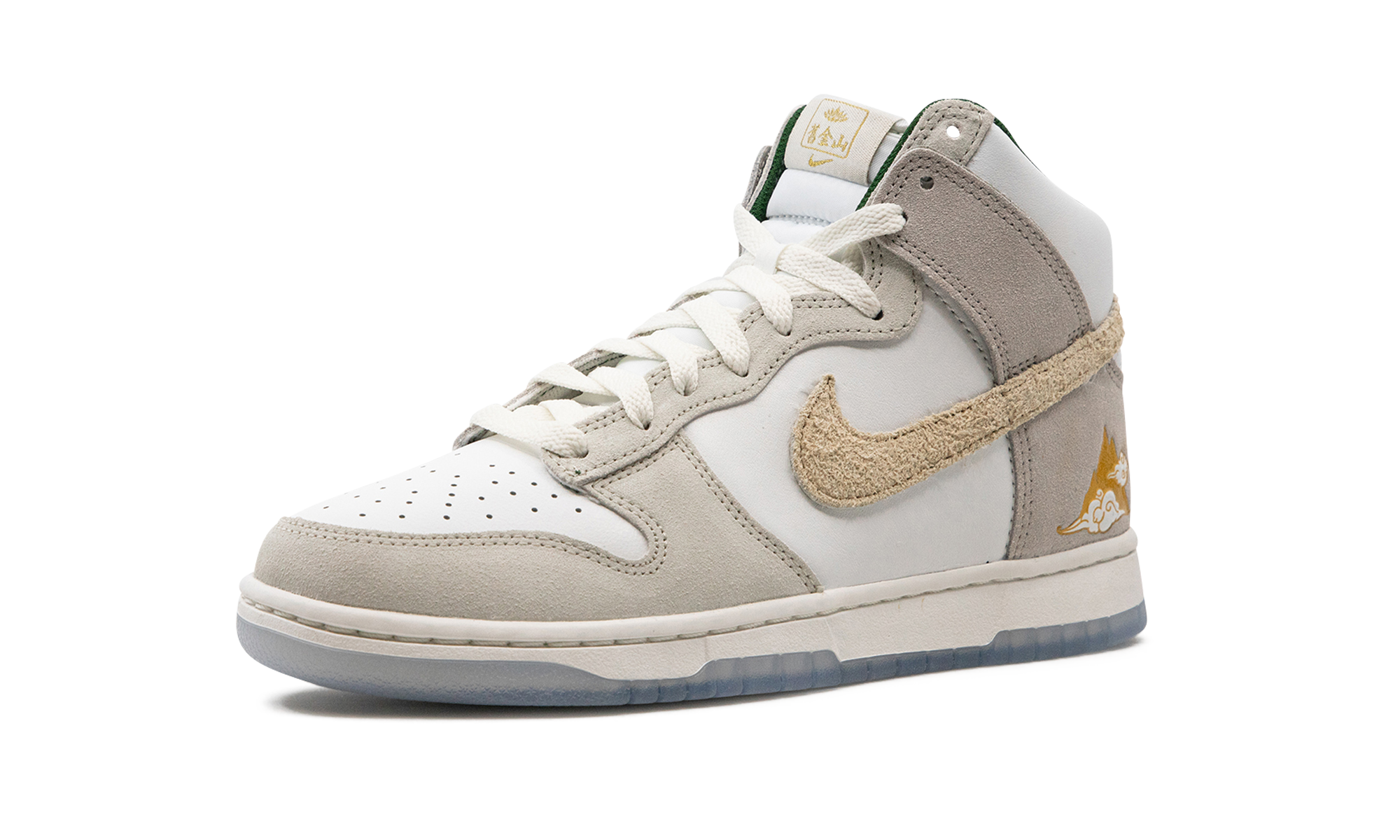 nike dunk high premium san francisco chinatown gold mountain special box+FD0776-100+left diagnol single view