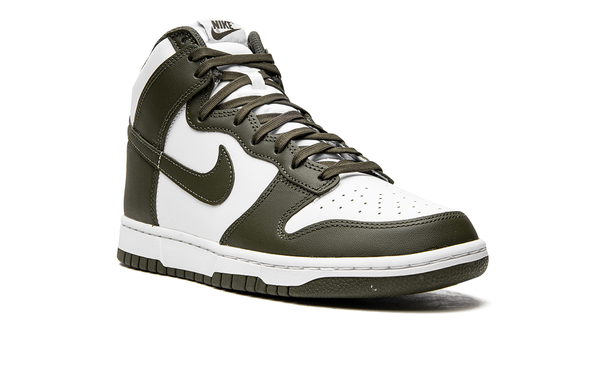 nike dunk high retro cargo khaki 2021+DD1399-107+diagnol right view