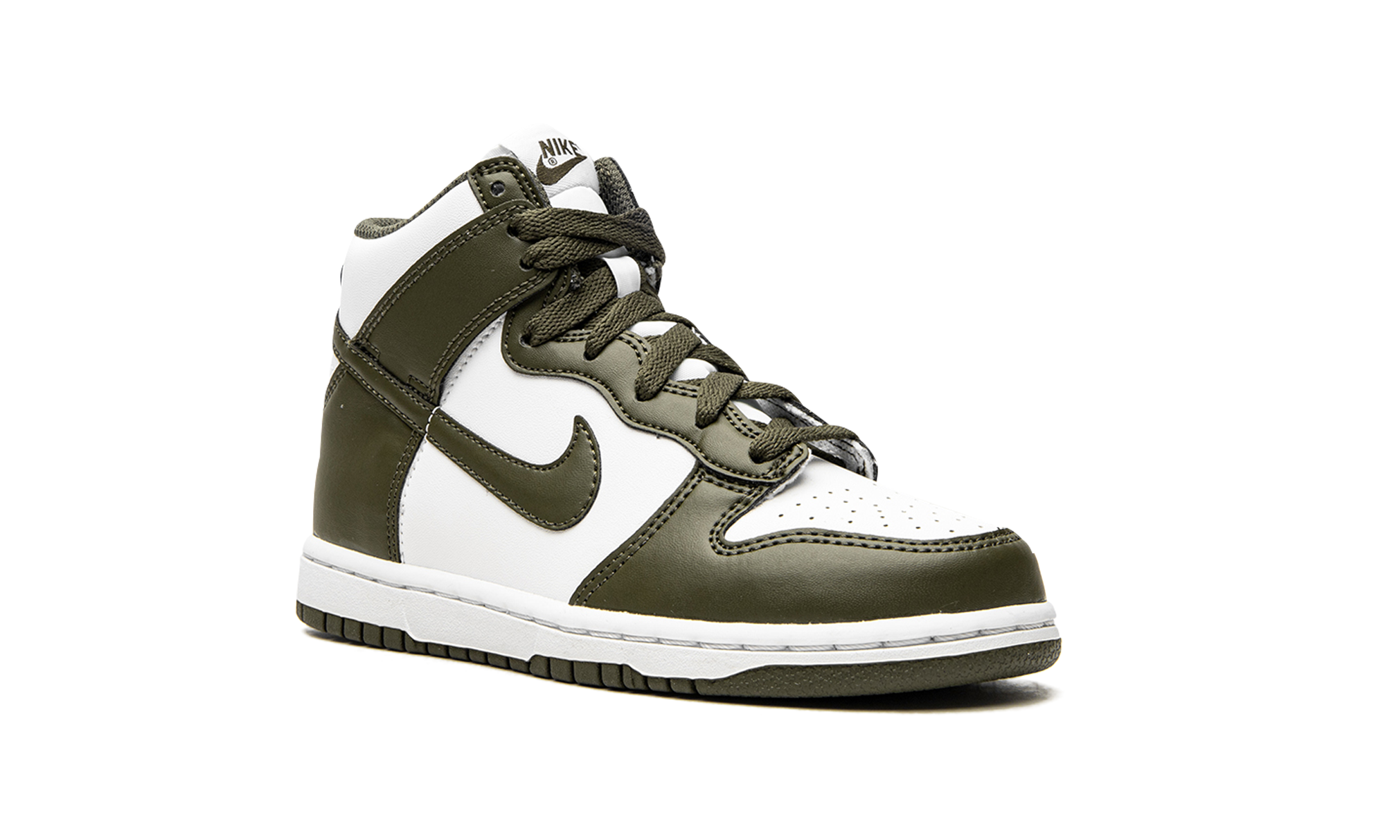nike dunk high retro cargo khaki ps+DD2314-105+diagnol right view