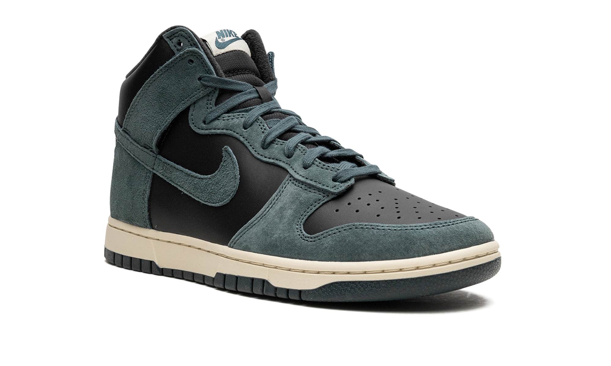 nike dunk high retro prm faded spruce+DQ7679-002+diagnol right view