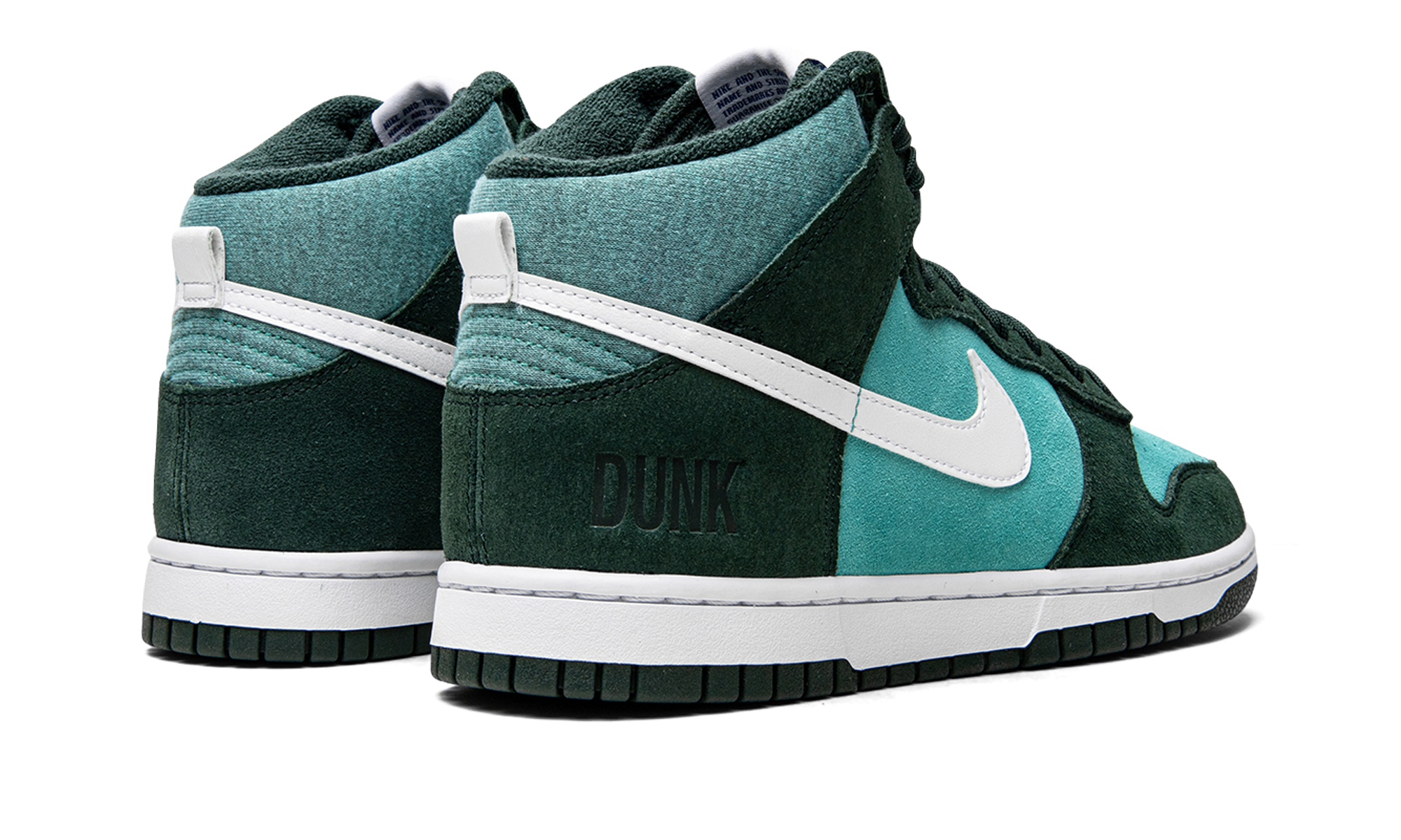 nike dunk high retro se athletic club pro green+DJ6152-300+diagnol right behind view