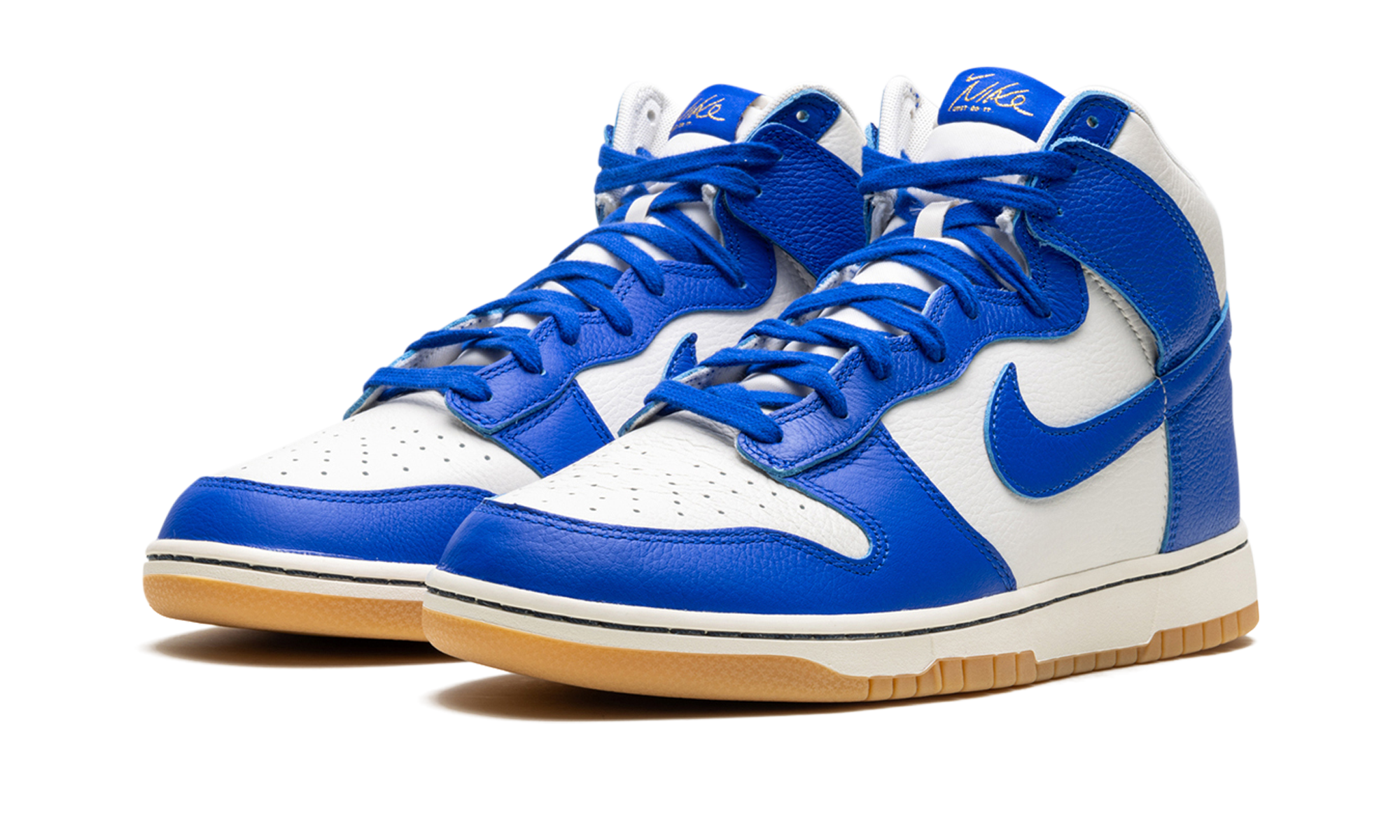nike dunk high retro se phantom racer blue gum+FV6612-001+diagnol left view