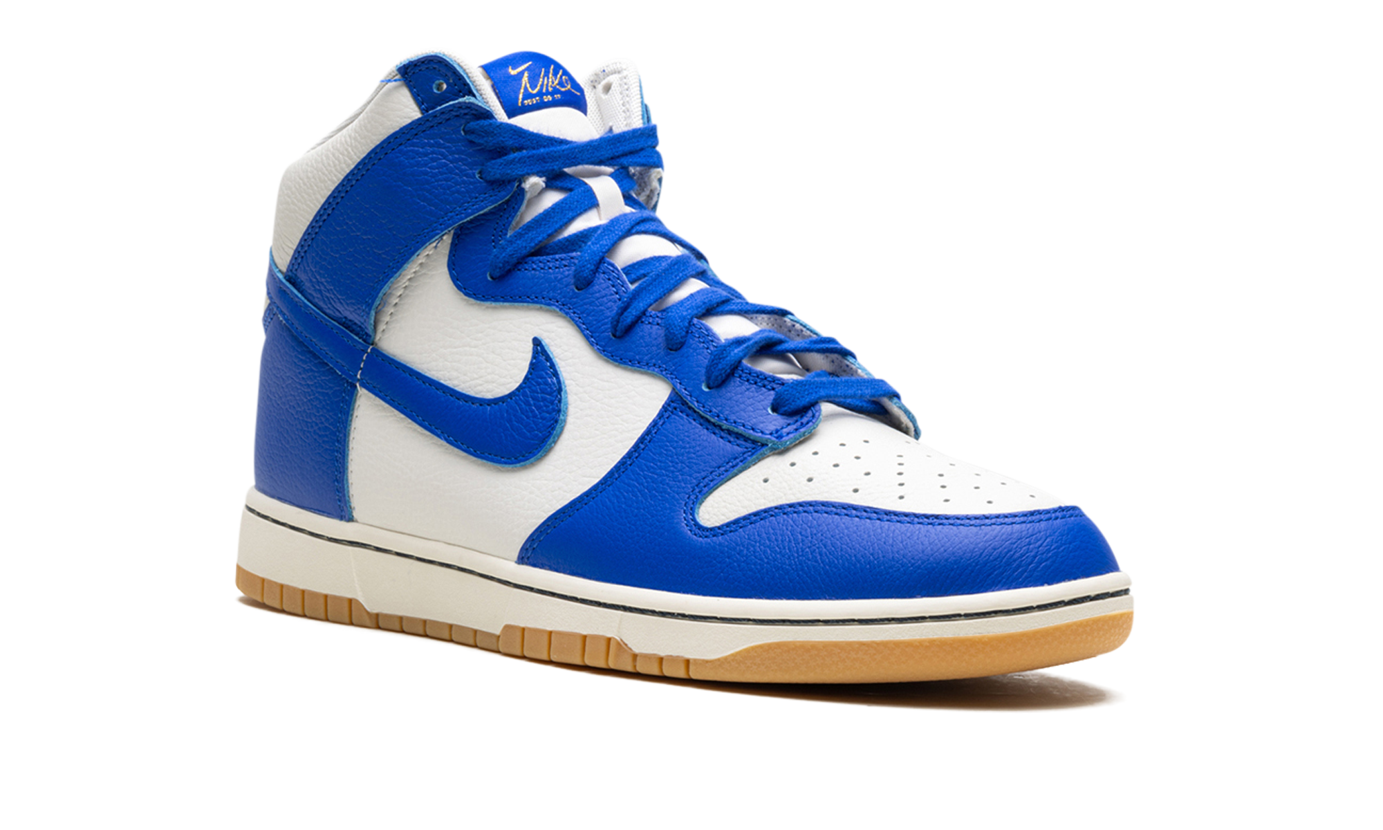 nike dunk high retro se phantom racer blue gum+FV6612-001+diagnol right view