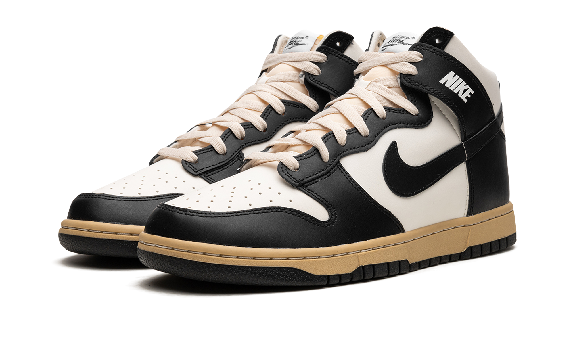 nike dunk high retro vintage panda women s+DZ4732-133+diagnol left view