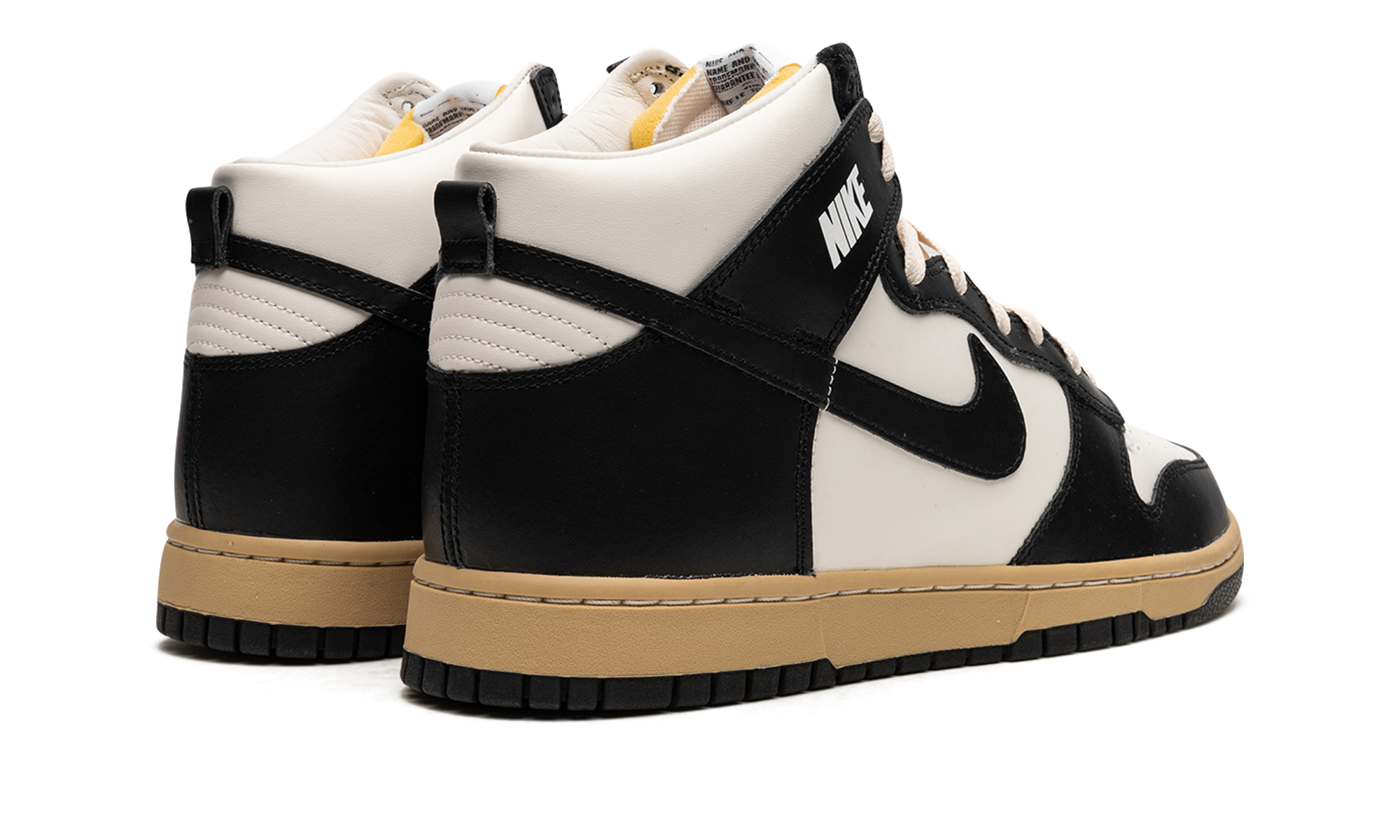 nike dunk high retro vintage panda women s+DZ4732-133+diagnol right behind view