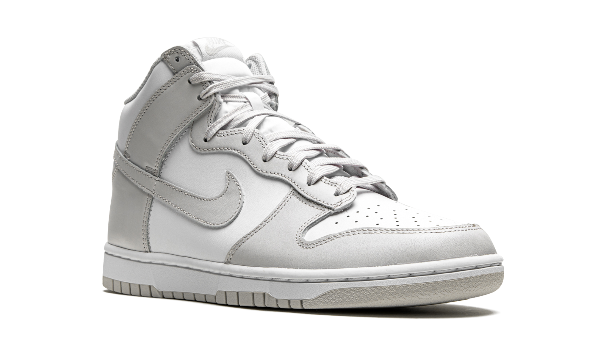 nike dunk high retro white vast grey+DD1399-100+diagnol right view