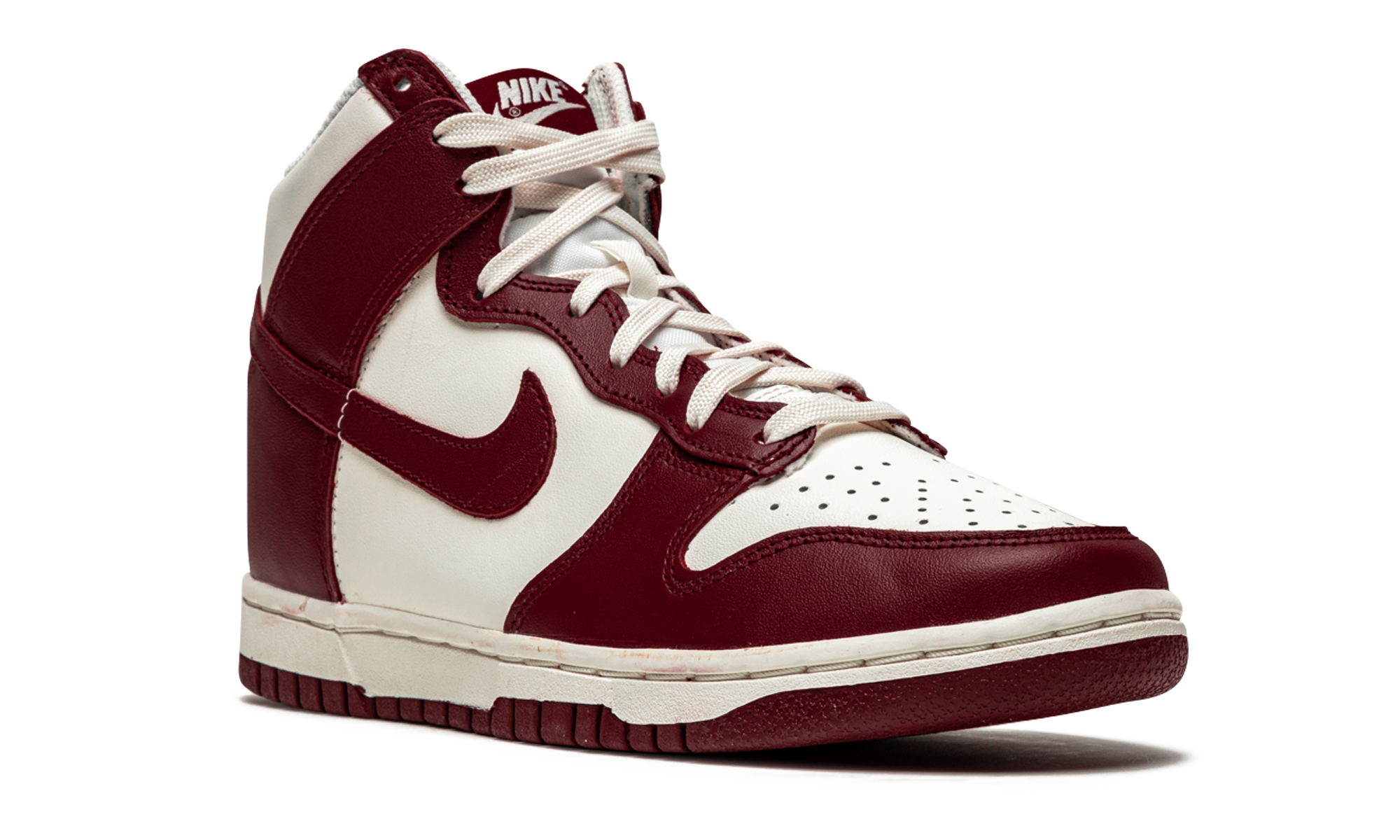 nike dunk high sail team red women s+DD1869-101+diagnol right view