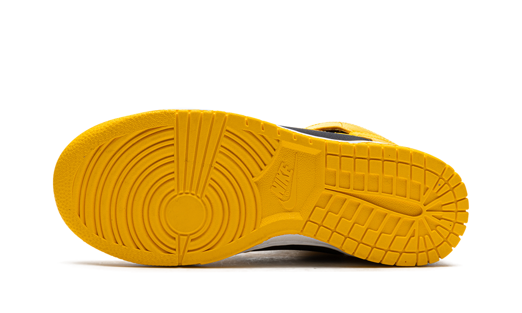 nike dunk high satin goldenrod women s+FN4216-001+bottom view