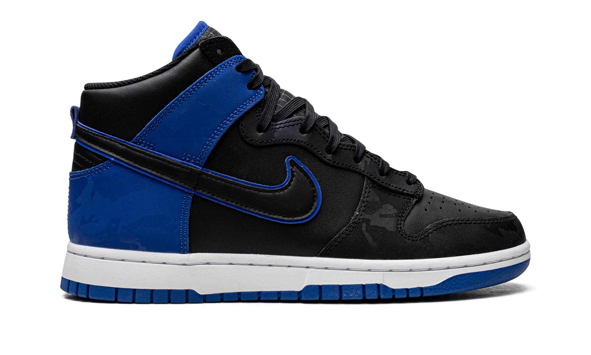 nike dunk high se camo black royal+DD3359-001+right view