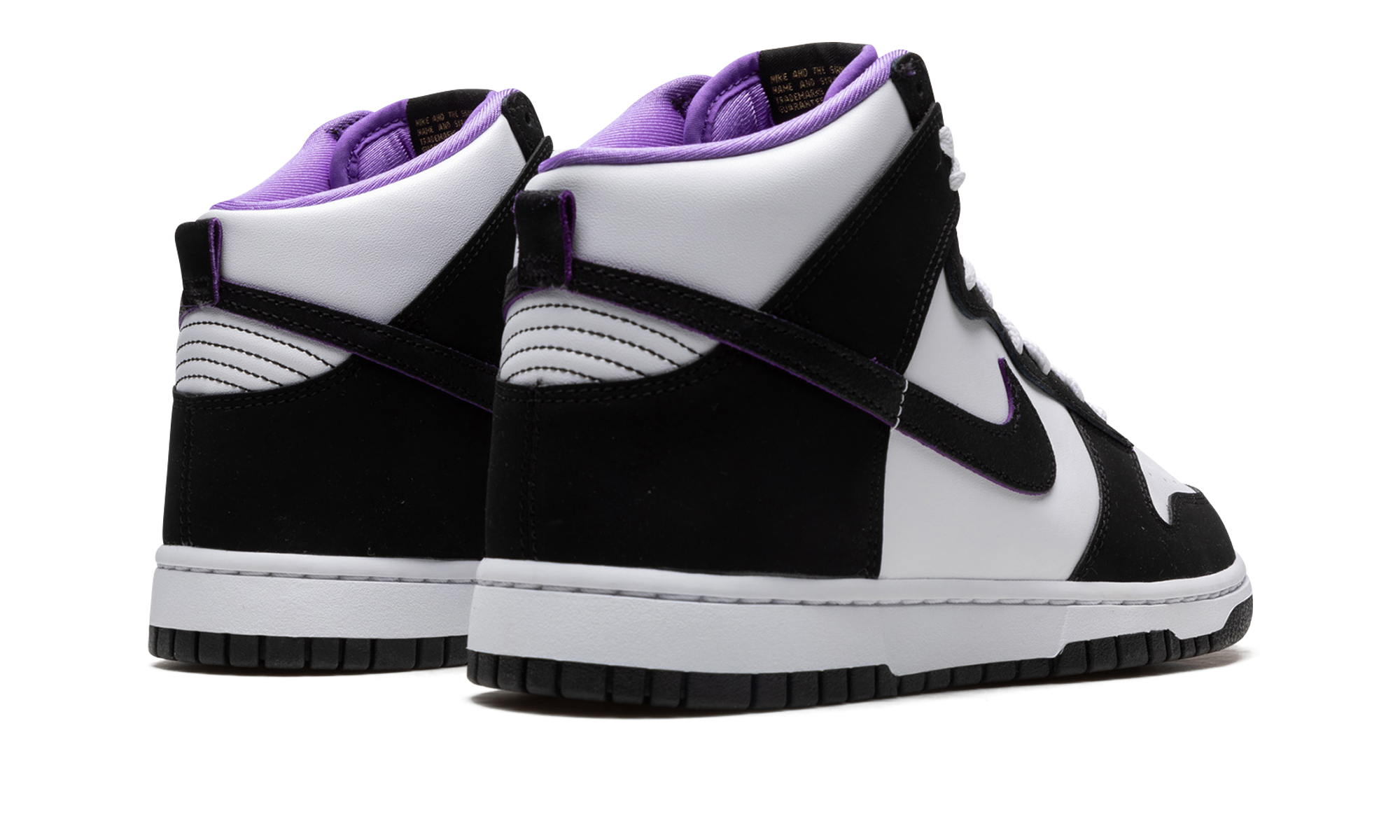 nike dunk high se world champs+DR9512-001+diagnol right behind view